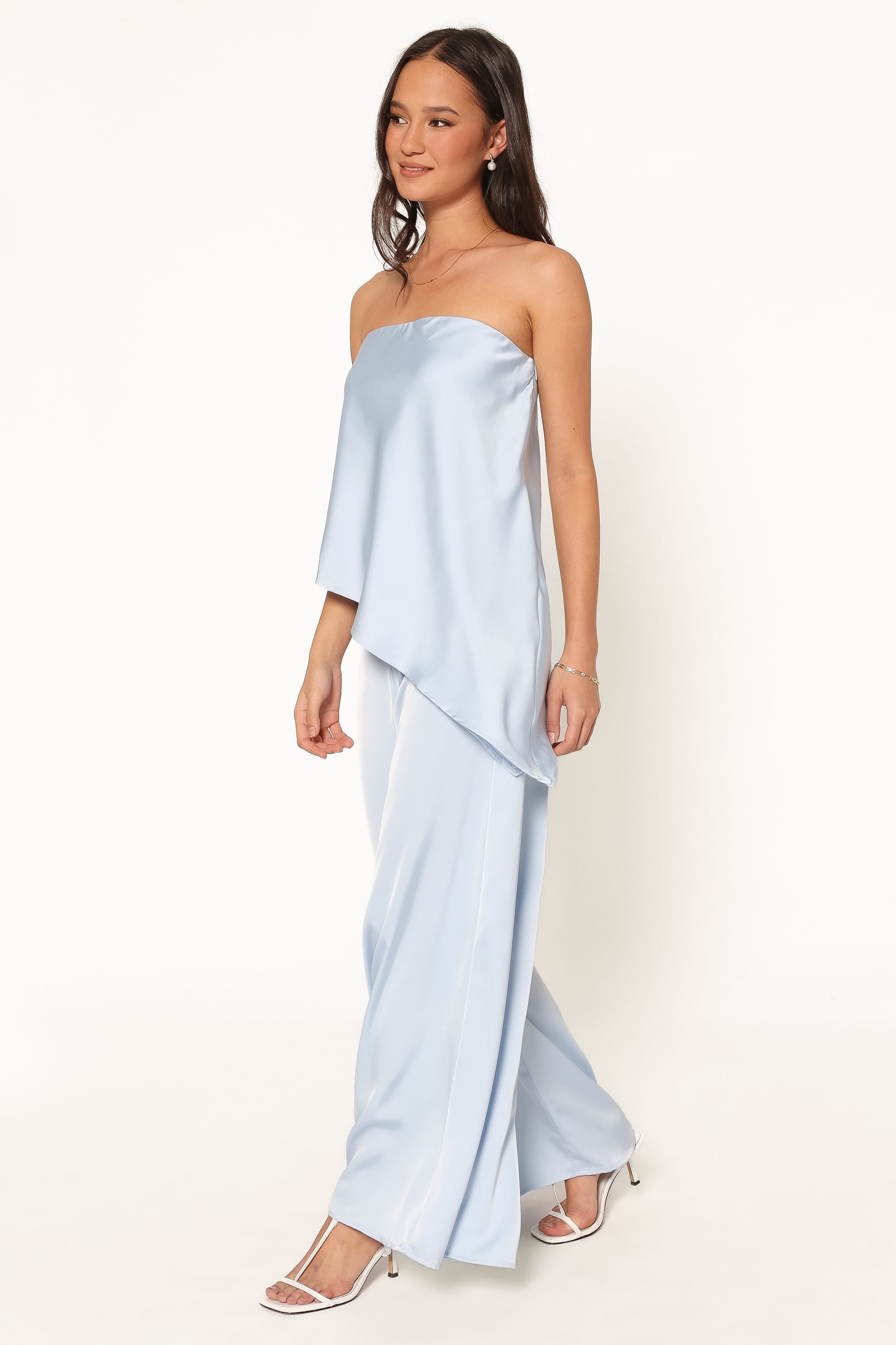 BOTTOMS Charmer Wide Leg Pant - Light Blue