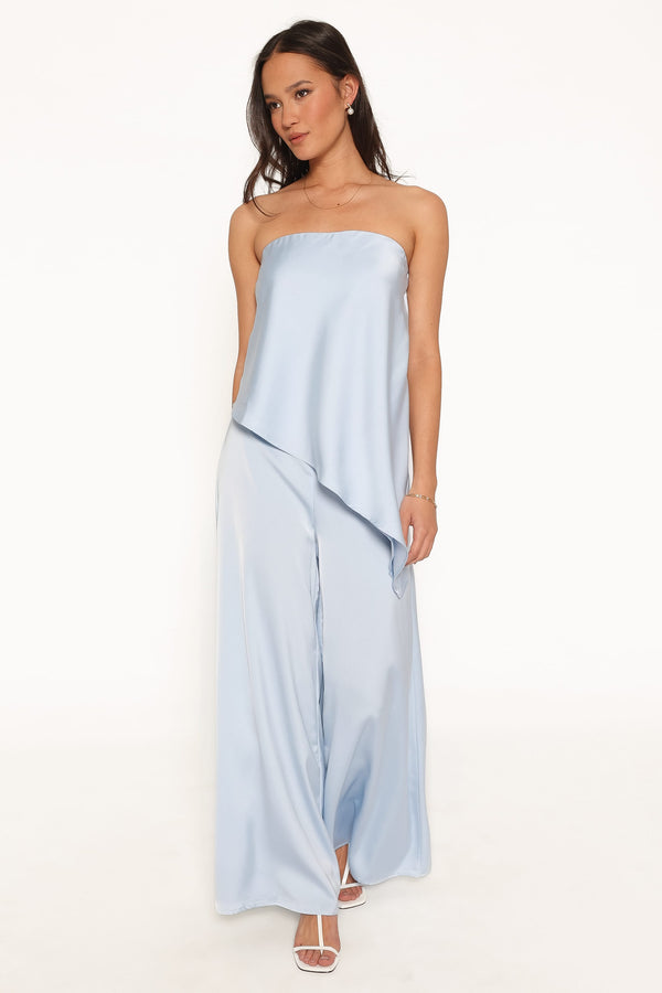 BOTTOMS Charmer Wide Leg Pant - Light Blue