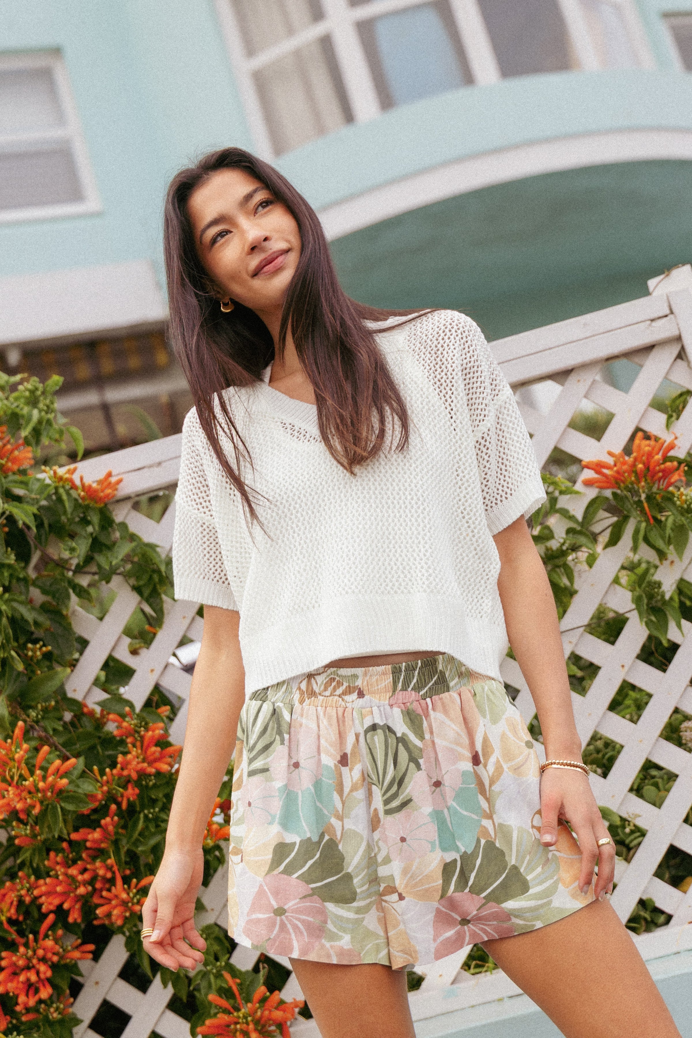 BOTTOMS Clarke Shorts - Retro Orange Floral