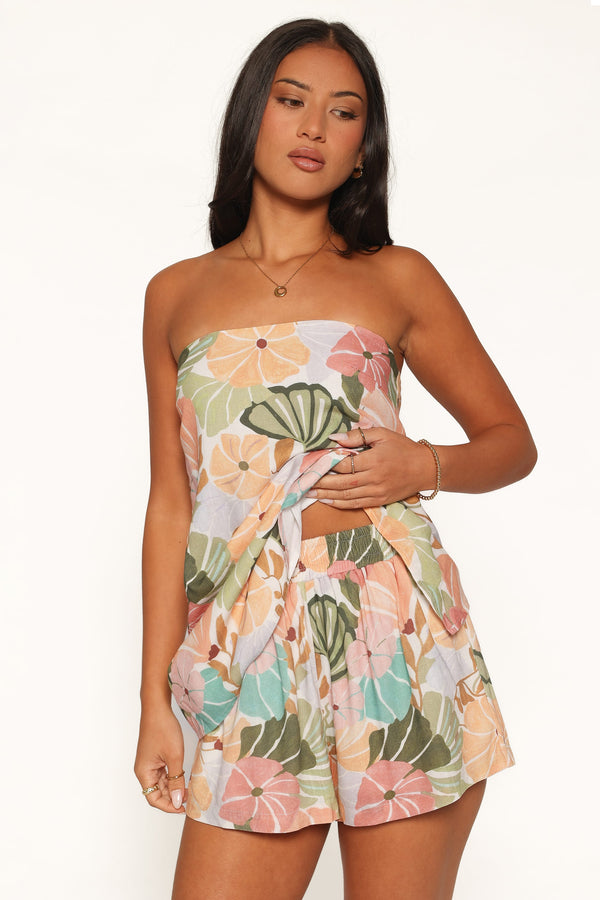 BOTTOMS Clarke Shorts - Retro Orange Floral