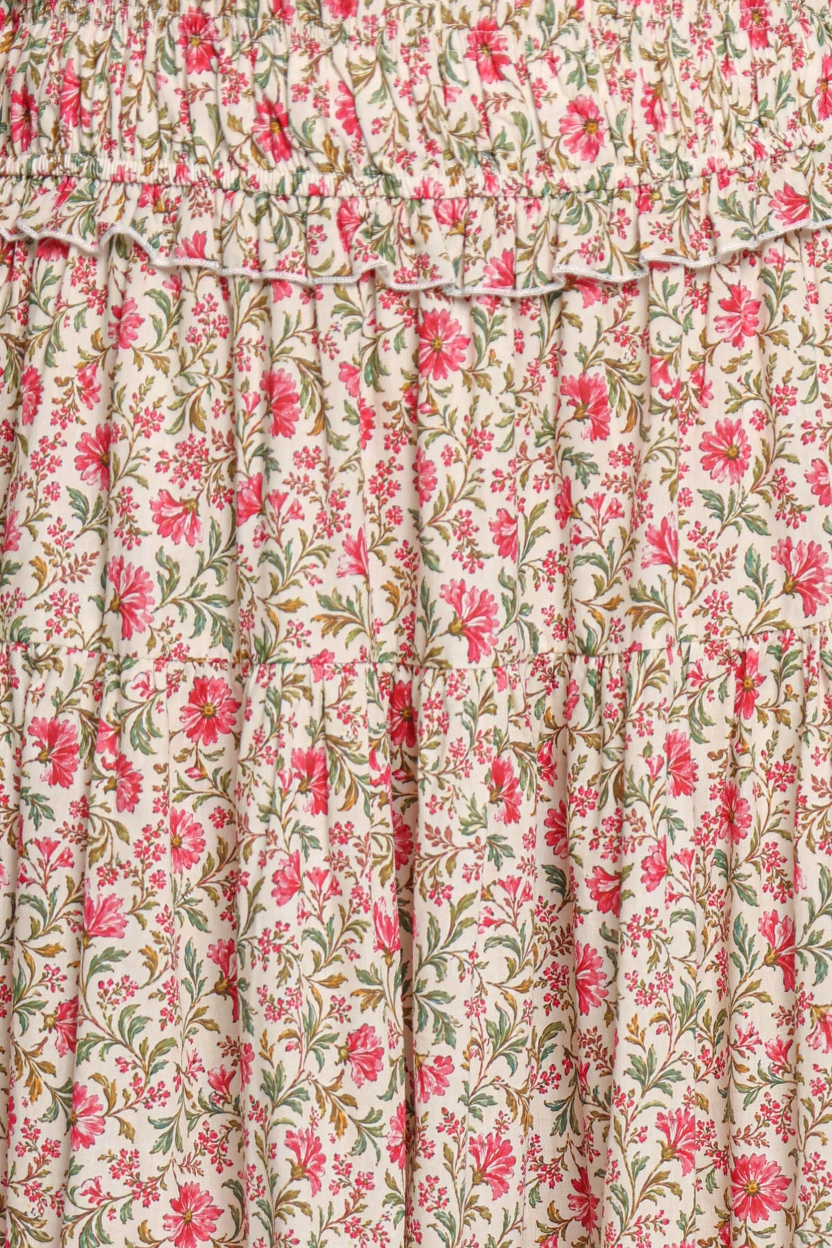 BOTTOMS Dakari Smocked Waist Maxi Skirt - Pink Green Floral