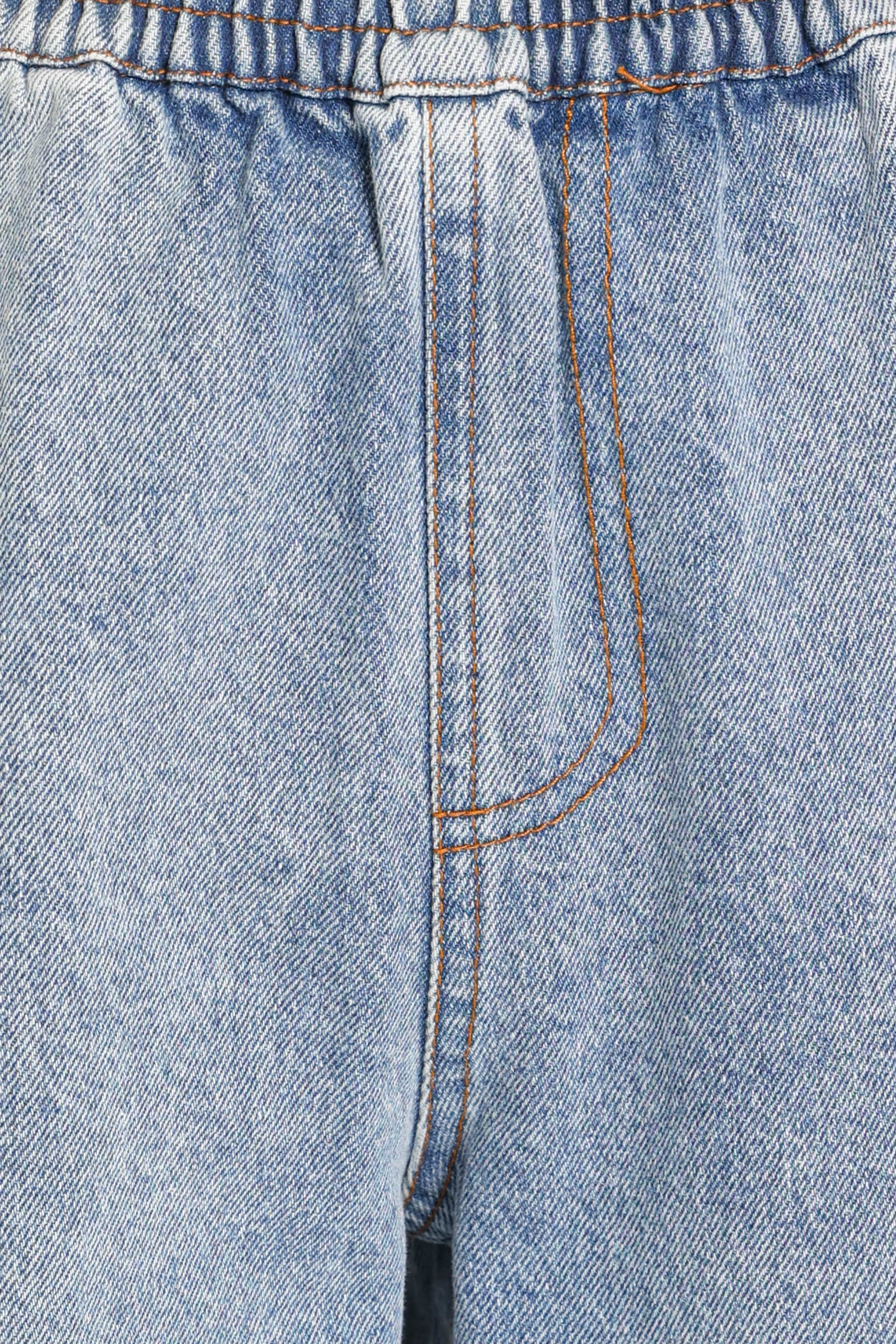 BOTTOMS Delana Elastic Waist Denim Jeans - Vintage Wash Blue