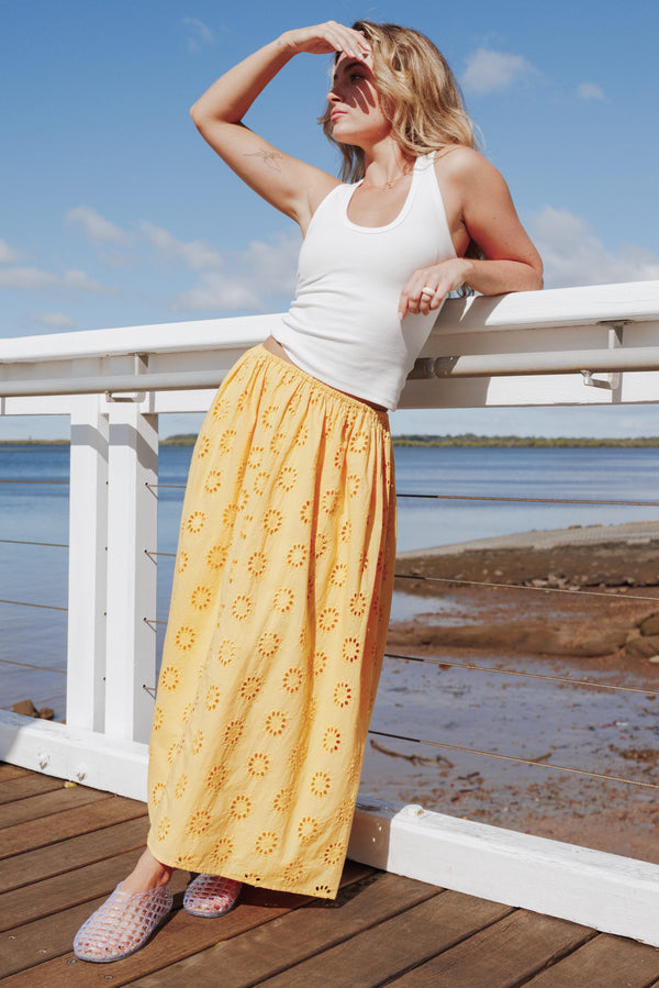 BOTTOMS Dillon Midi Skirt - Mango