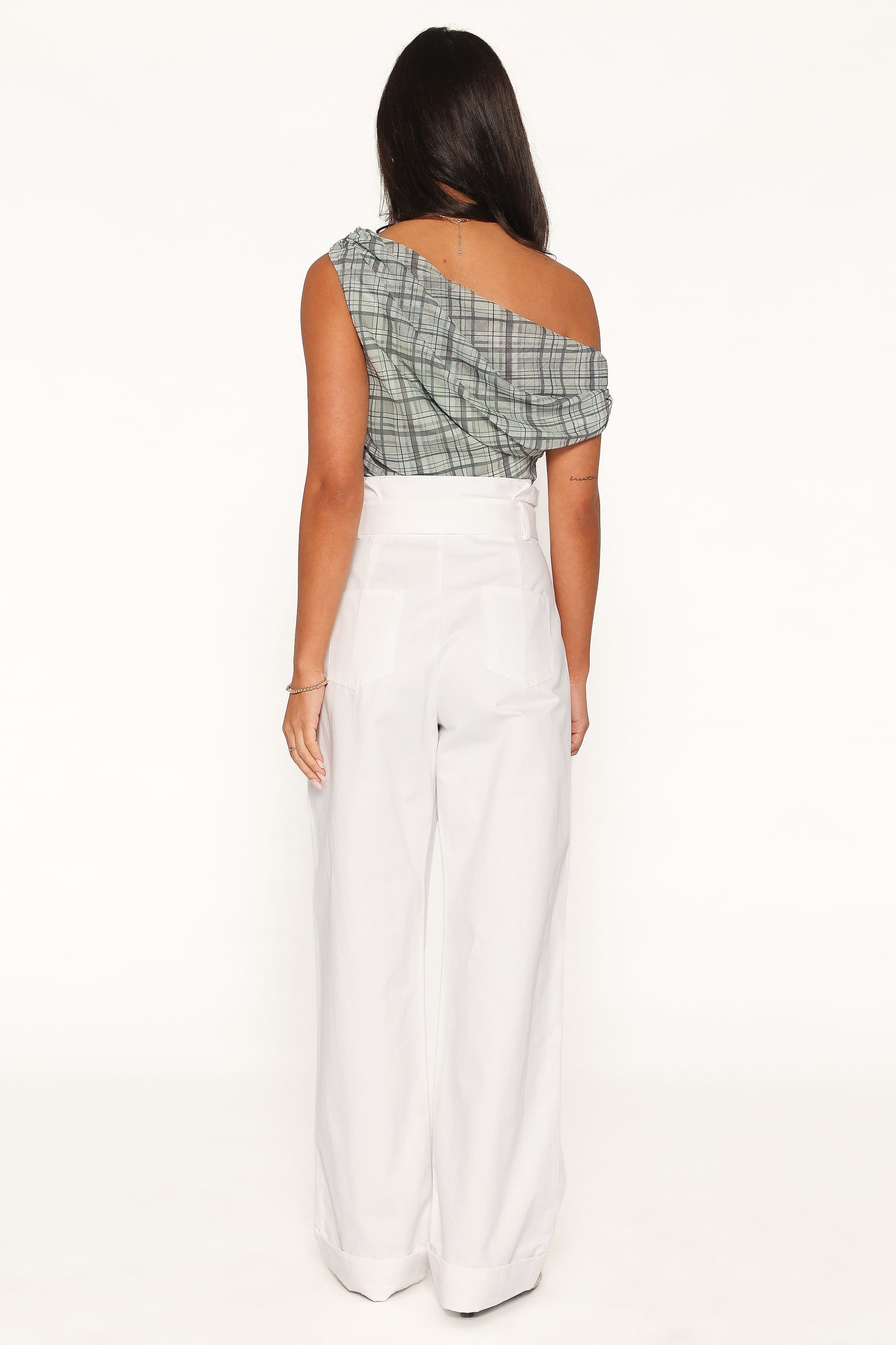 BOTTOMS Evelyn Paperbag Trouser Pants - White