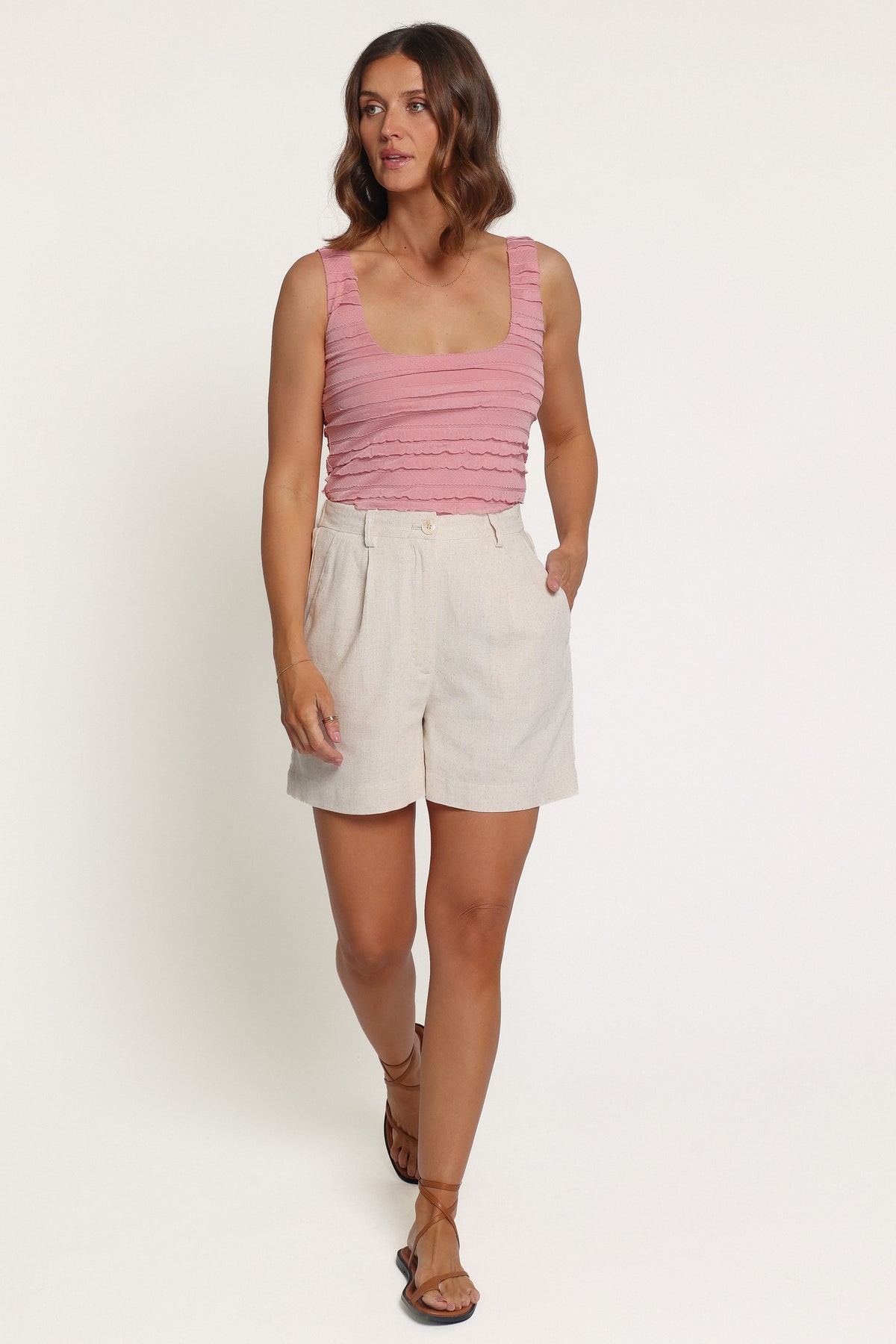BOTTOMS Folanna Tailored Shorts - Cream