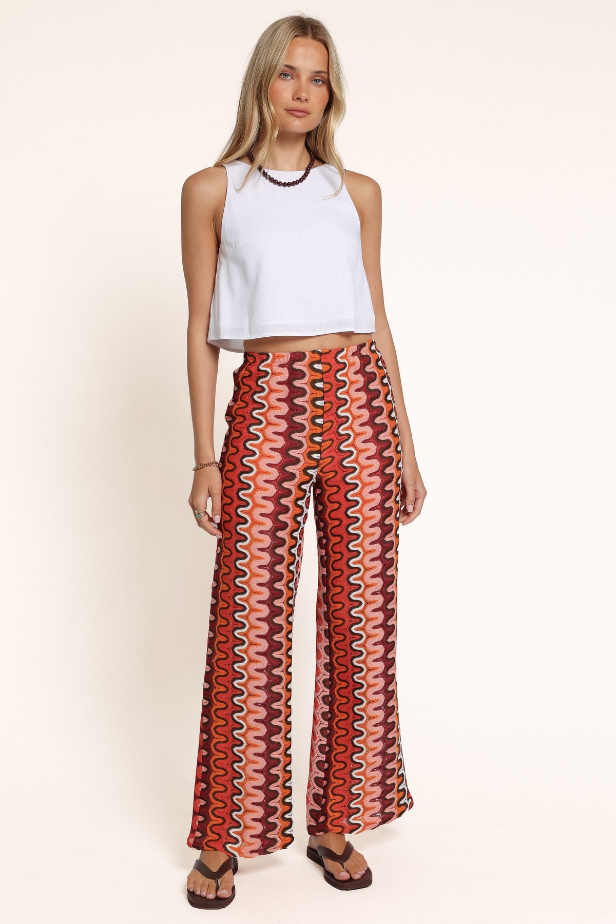 BOTTOMS Jalen Elastic Pant - Red Geo