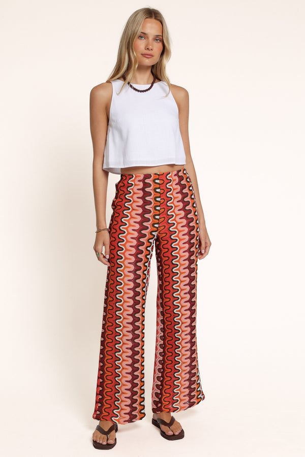BOTTOMS Jalen Elastic Pant - Red Geo