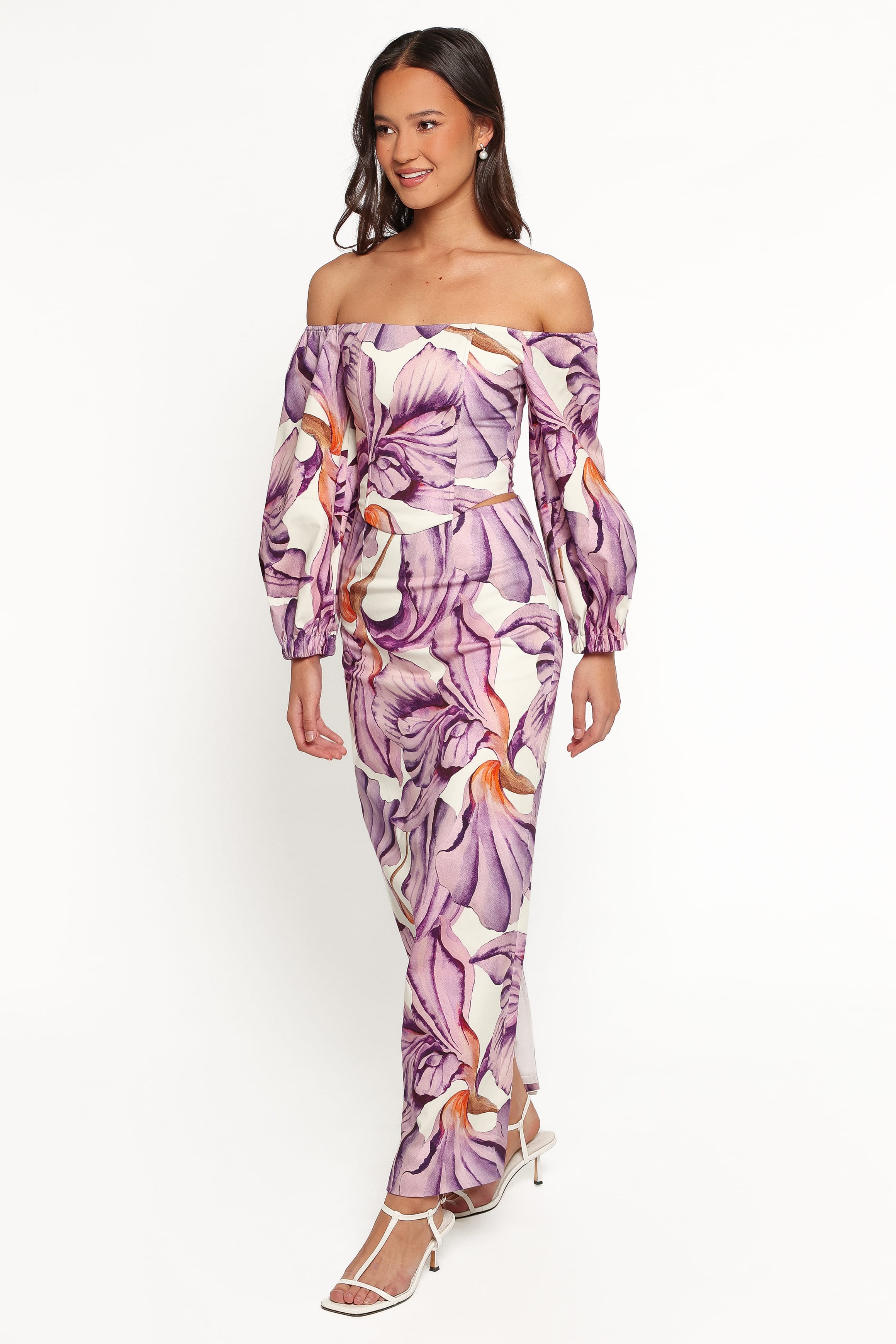 BOTTOMS Kitty Pencil Skirt - Orchid Floral