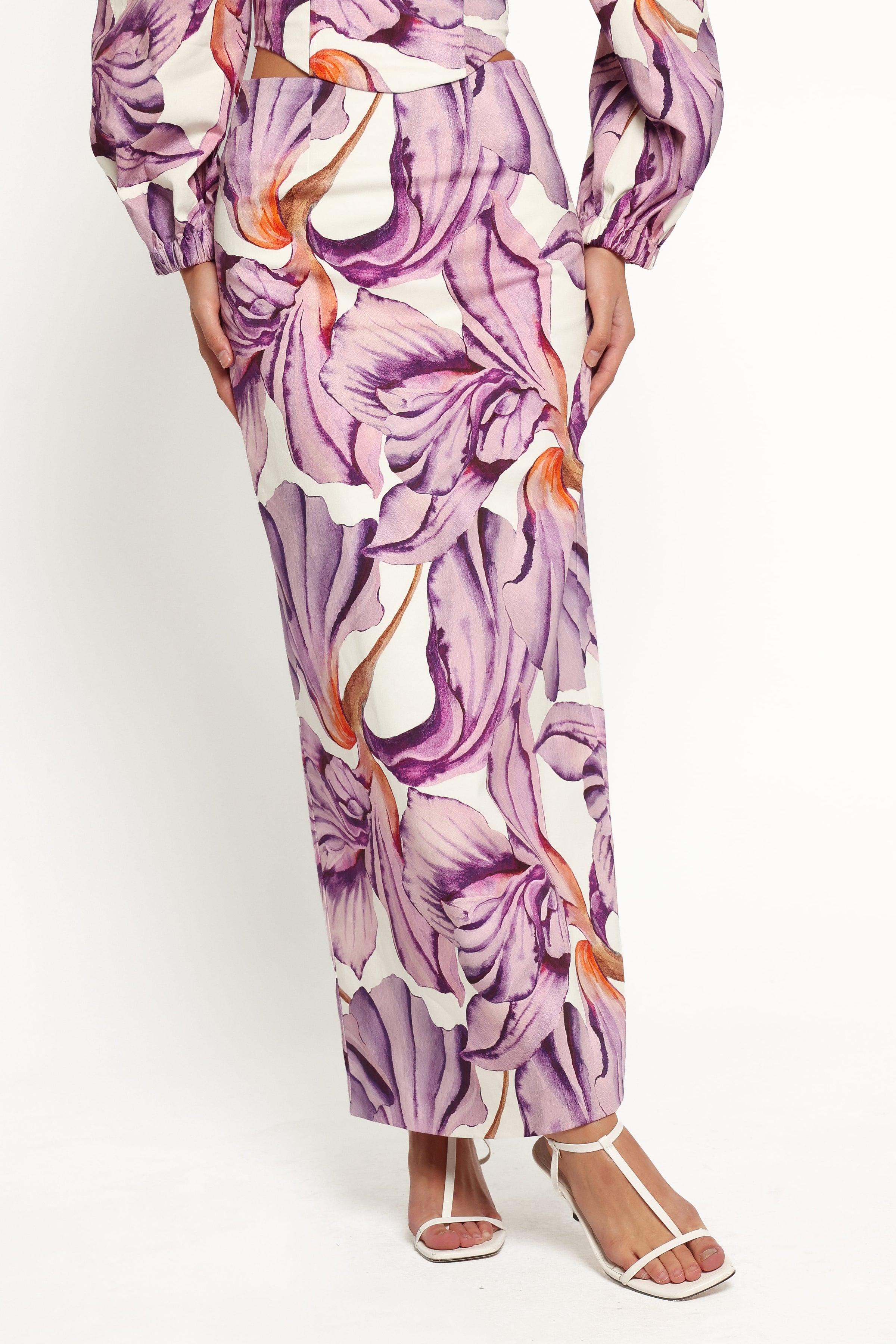 BOTTOMS Kitty Pencil Skirt - Orchid Floral