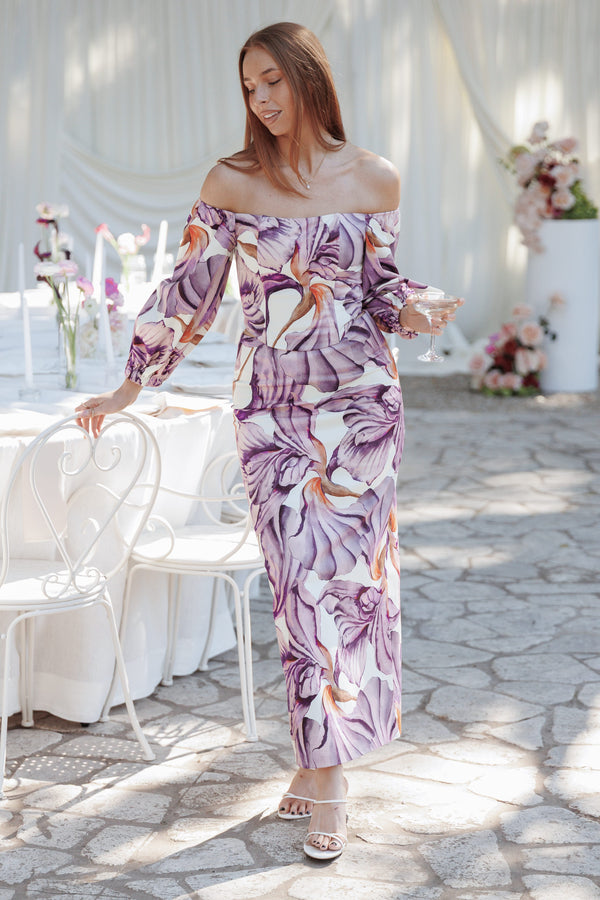 BOTTOMS Kitty Pencil Skirt - Orchid Floral