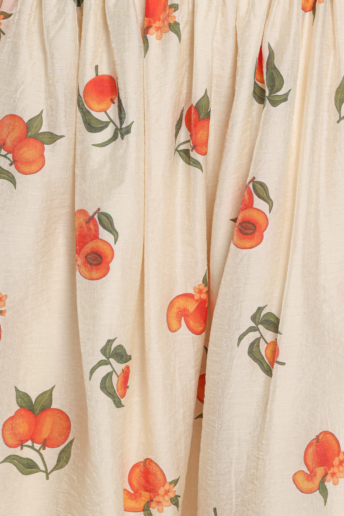 BOTTOMS Marcy Elastic Midi Skirt - Cream Peach Print