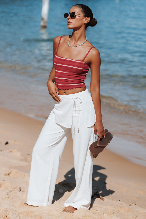 BOTTOMS Meldon Wrap Pants - Off White