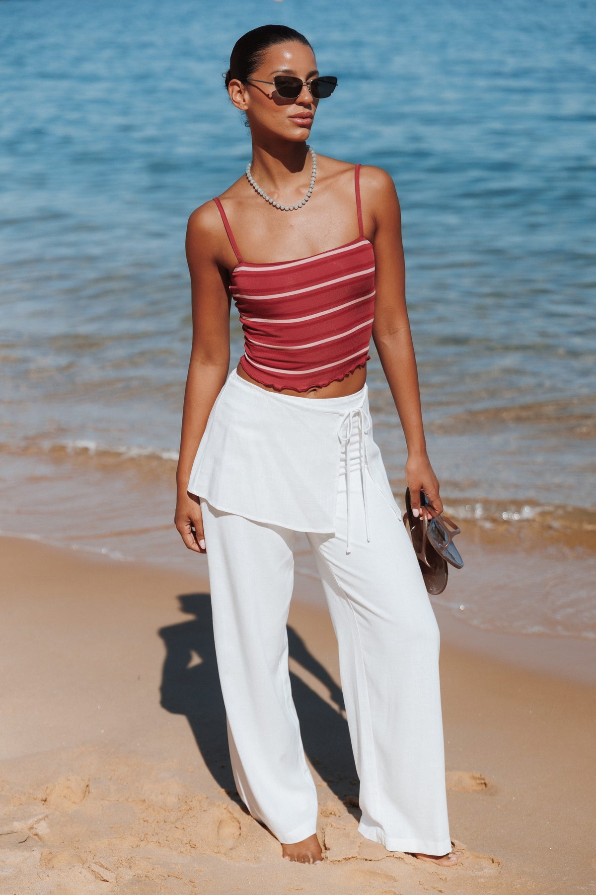 BOTTOMS Meldon Wrap Pants - Off White