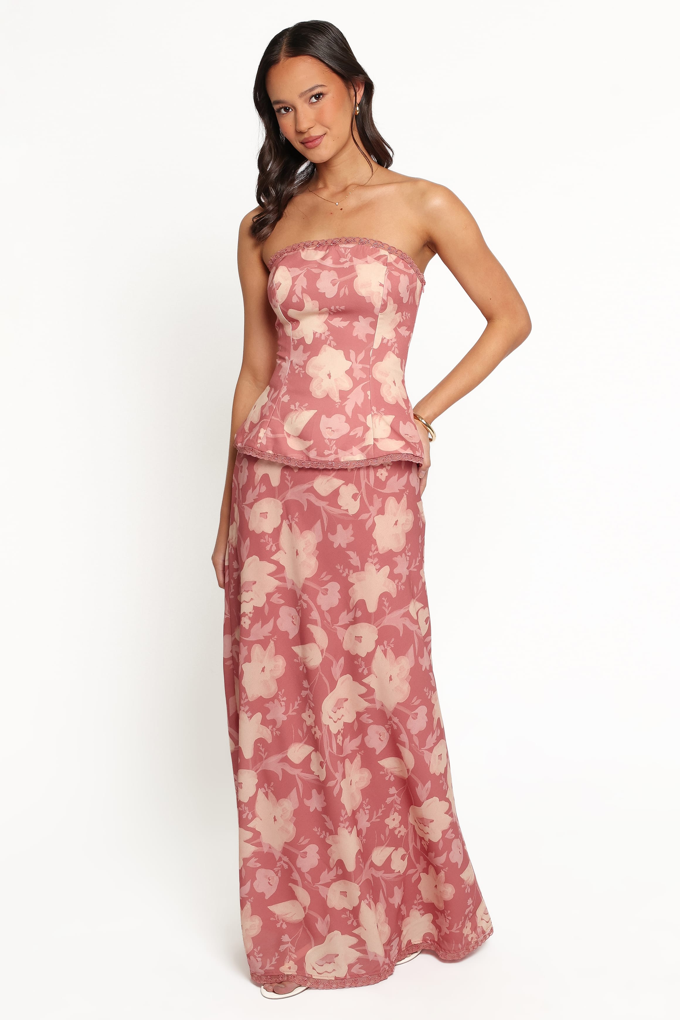 BOTTOMS Mera Maxi Skirt - Terracotta Floral