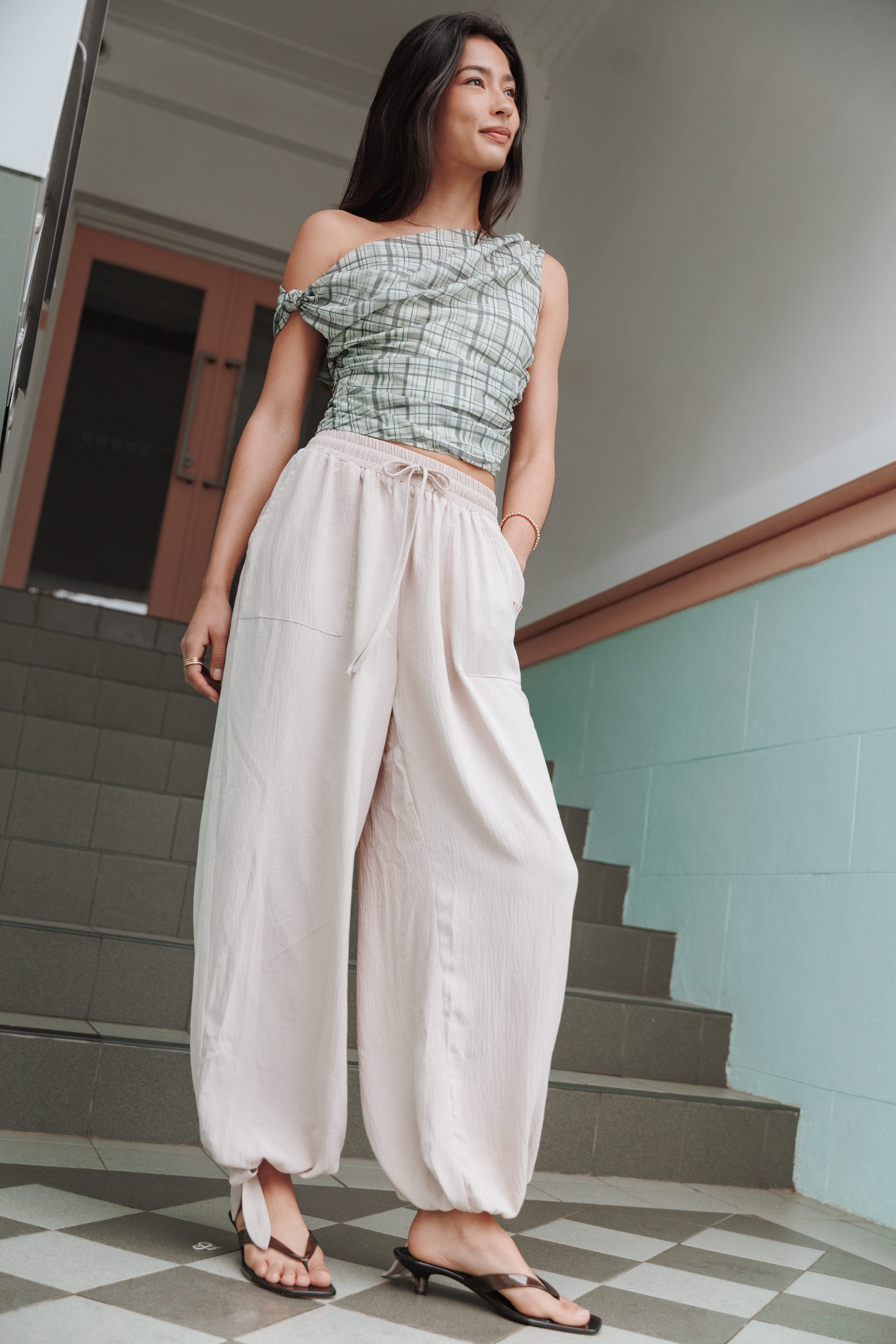 BOTTOMS Nara Balloon Hem Pants - Oatmeal