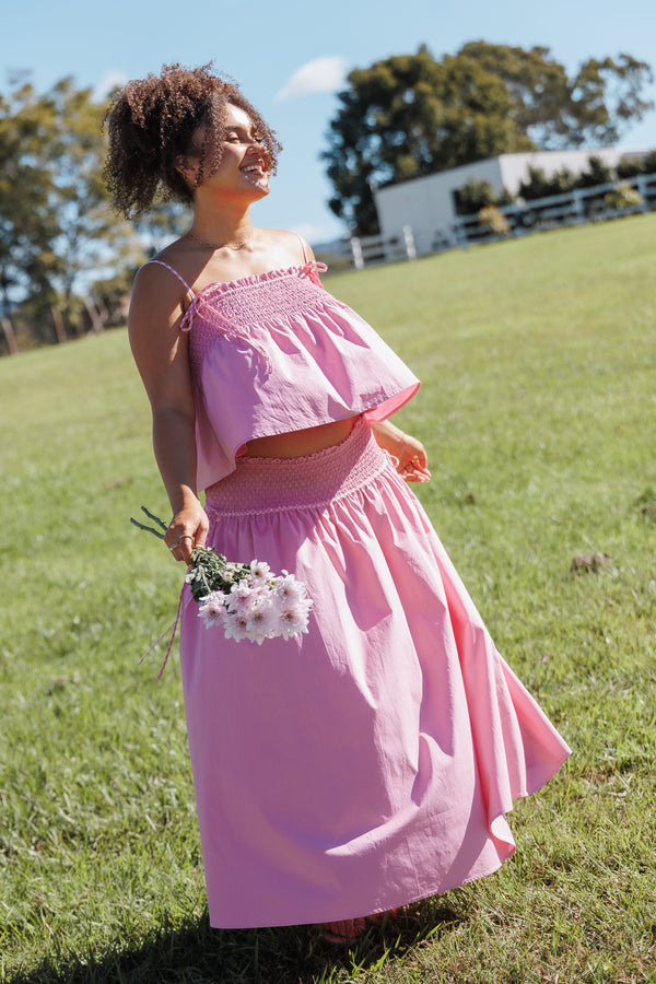 BOTTOMS Orielle Maxi Skirt - Pink