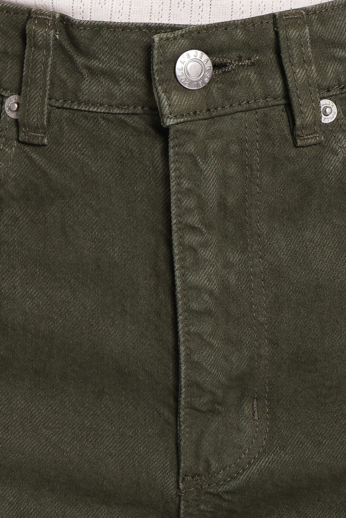 BOTTOMS Rollas Arc Barrel Long Jeans - Military