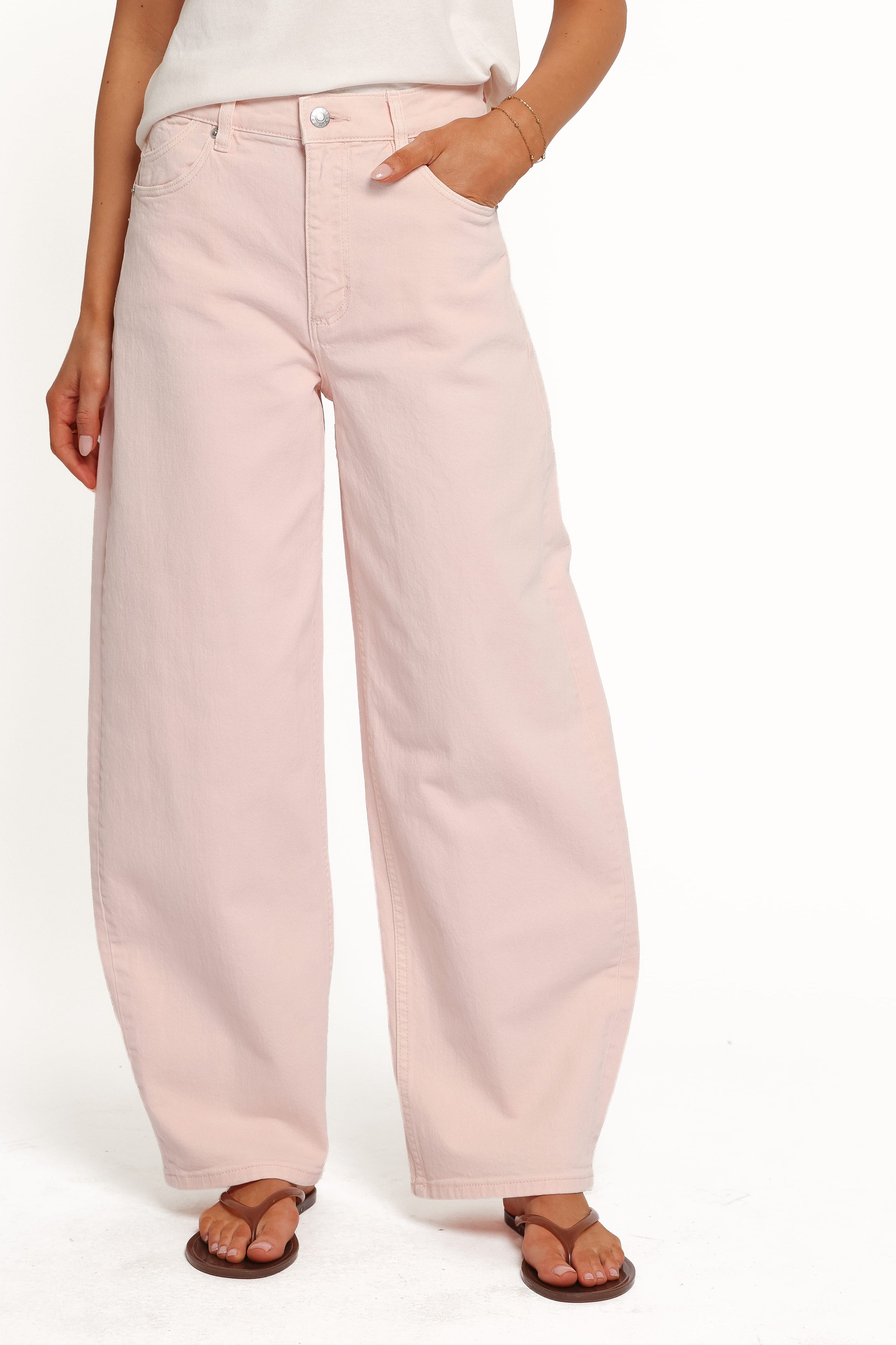 BOTTOMS Rollas Gigi Barrel Jeans - Petal