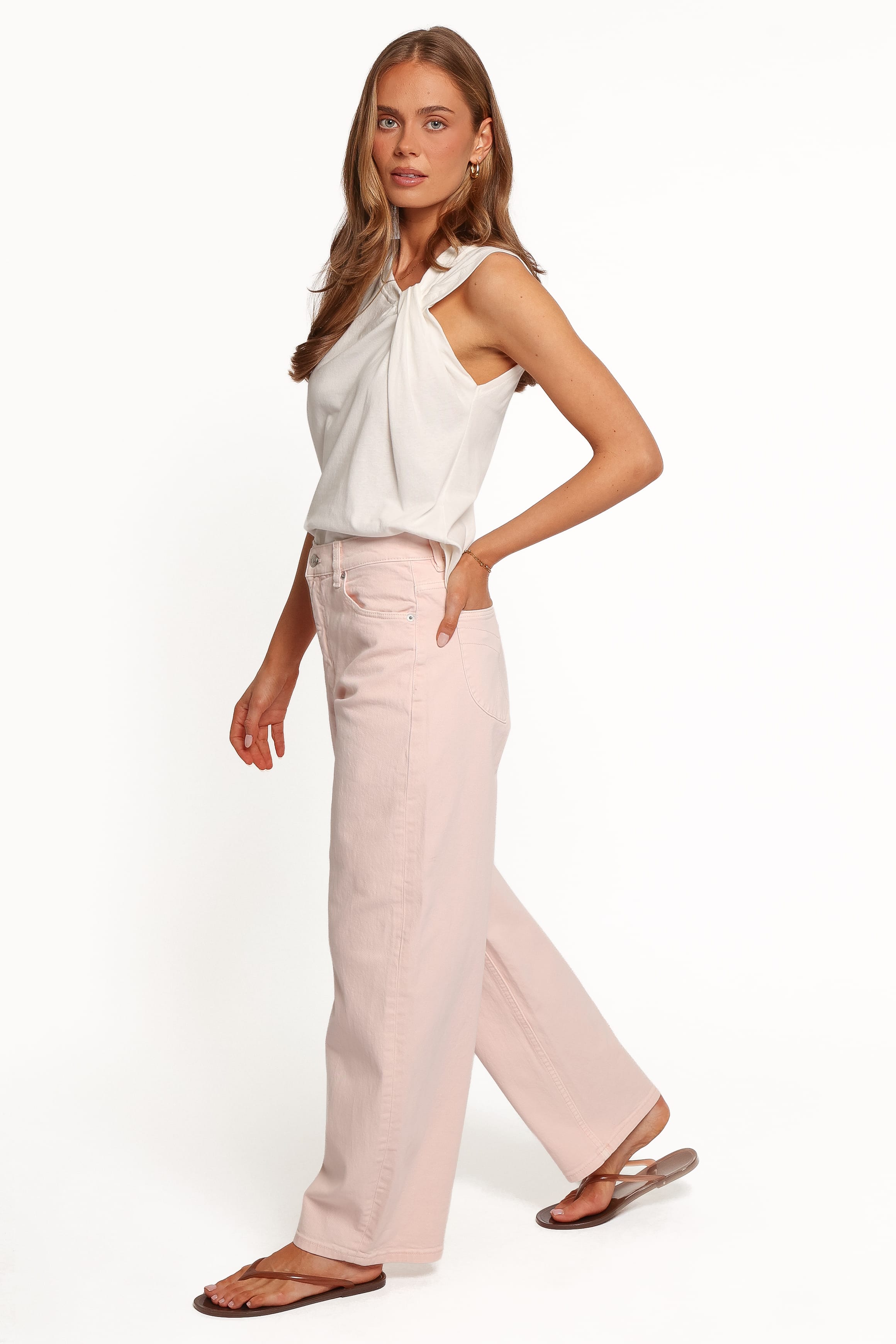 BOTTOMS Rollas Gigi Barrel Jeans - Petal