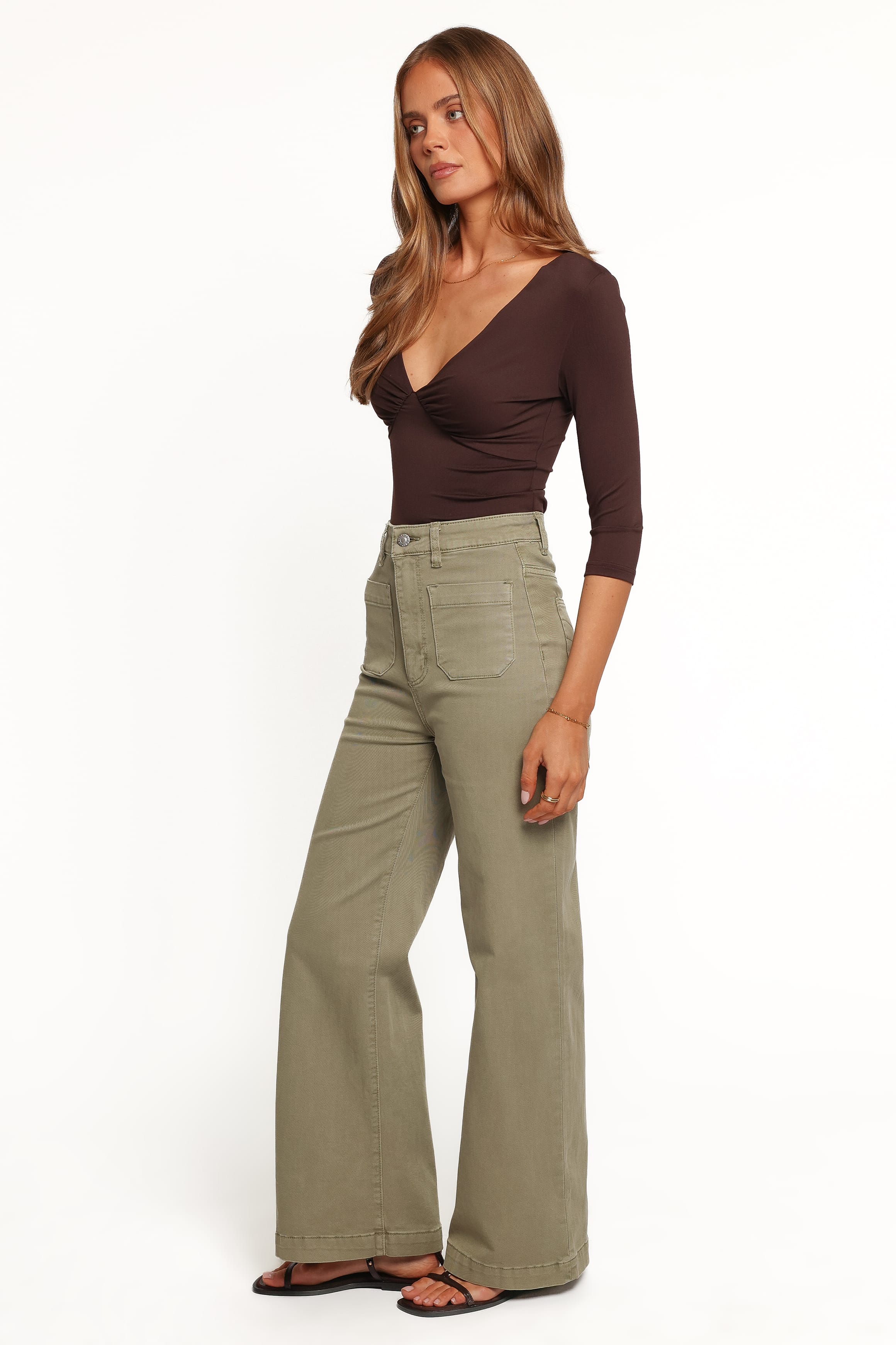 BOTTOMS Rollas Sailor Jeans - Summer Olive