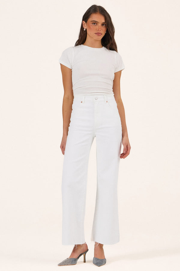 BOTTOMS Rollas Sailor Scoop Jeans - Vintage White