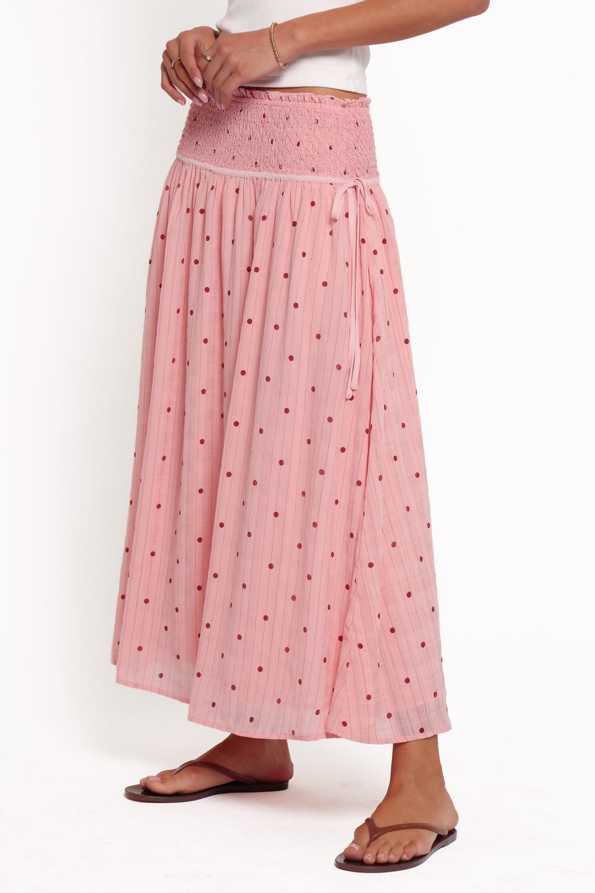 BOTTOMS Saskia Maxi Skirt - Pink Dot
