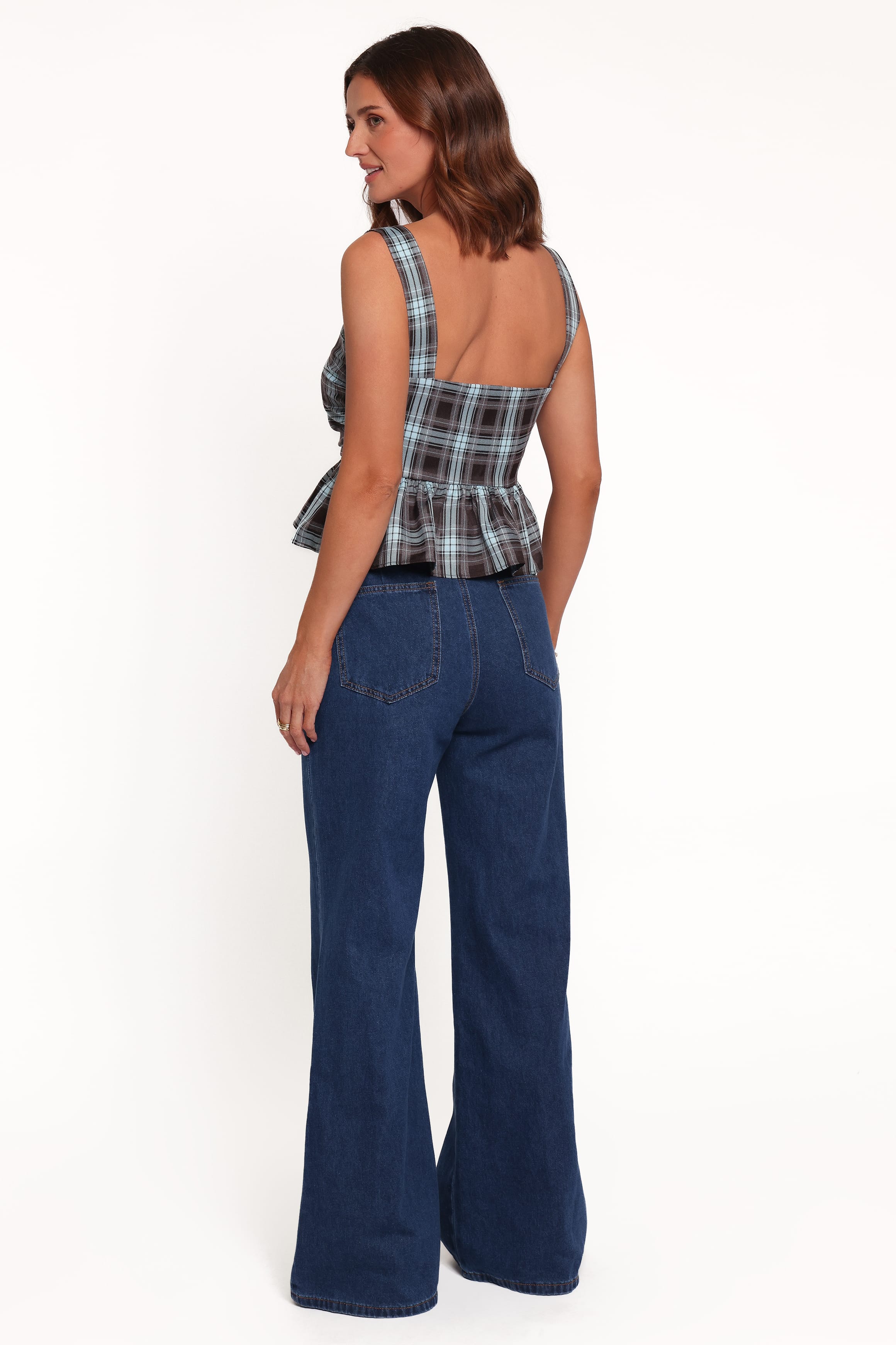 BOTTOMS Sellie Flared Leg Jeans - Indigo Blue