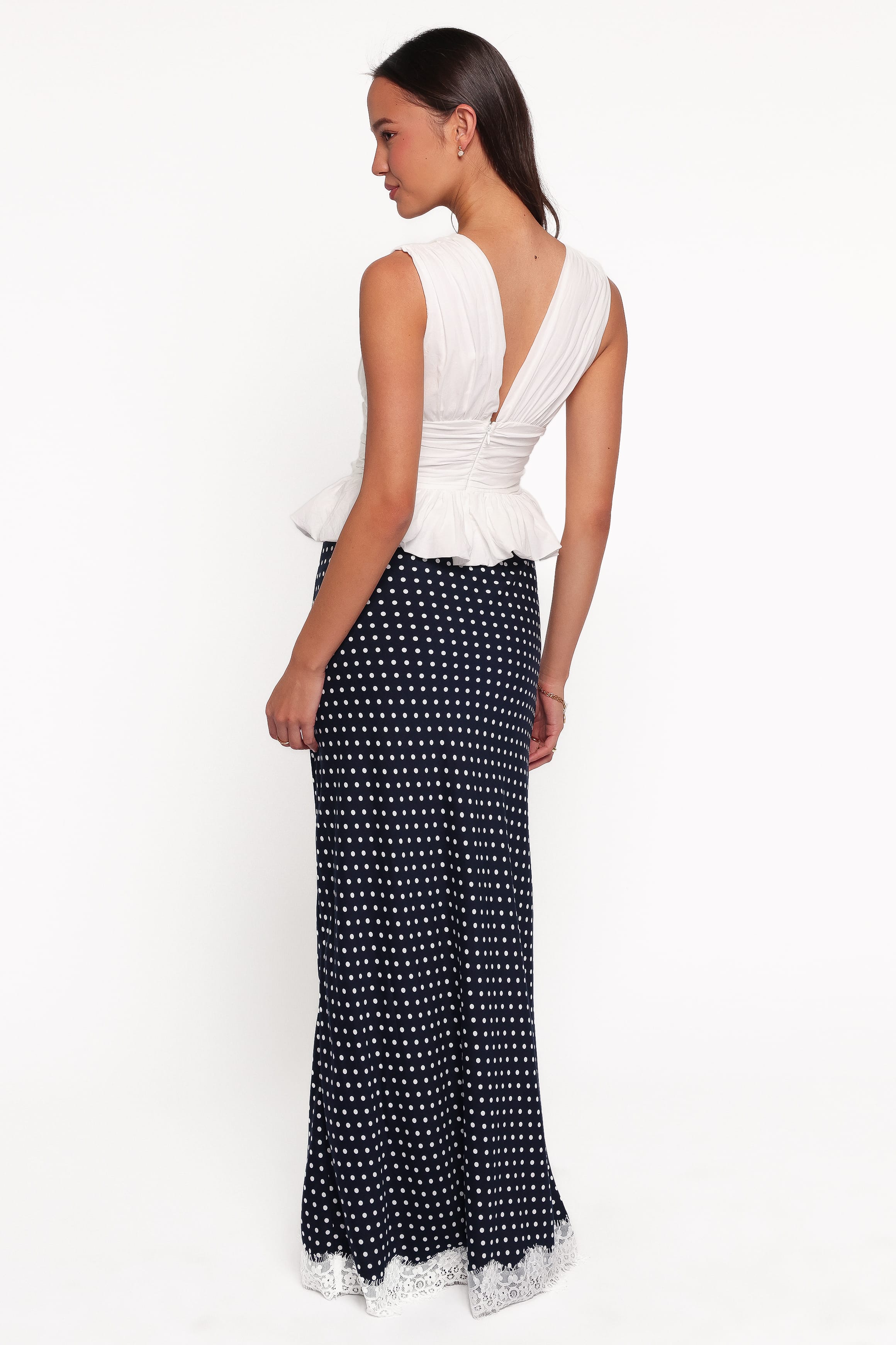 BOTTOMS Velman Skirt - Blue Polka Dot