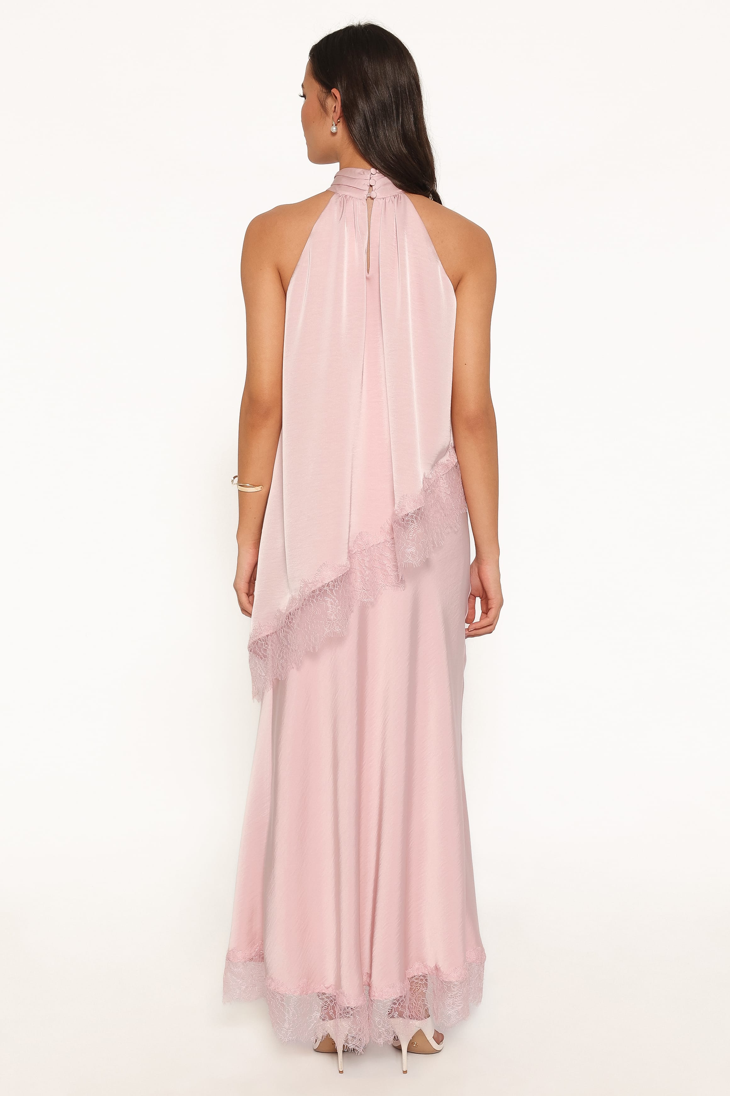 BOTTOMS Zarni Lace Trim Maxi Skirt - Pink