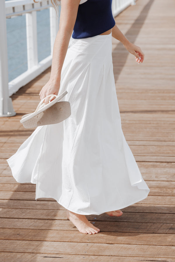BOTTOMS Zoey Maxi Skirt - White