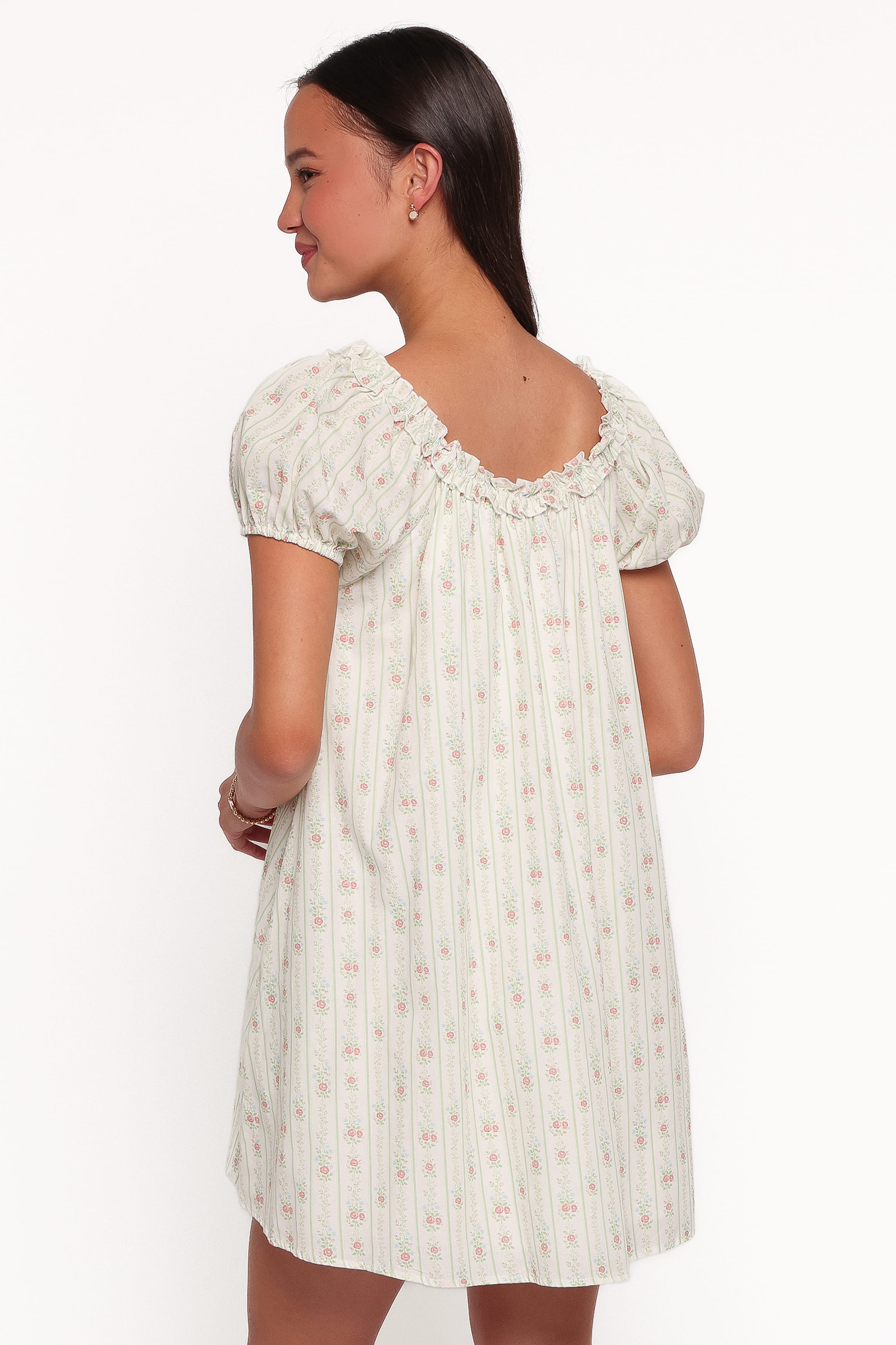 DRESSES Almeida Mini Dress - Green Wallpaper Floral