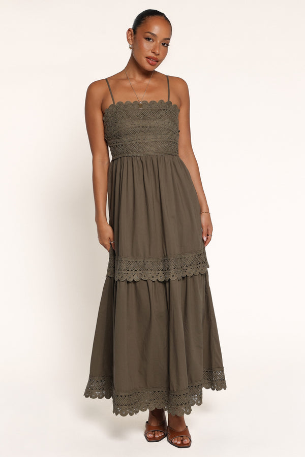 DRESSES Alorina Midi Dress - Olive Green