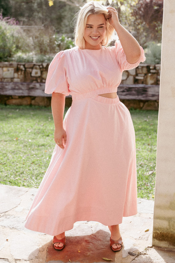 DRESSES Aminah Puff Sleeve Dress - Pink