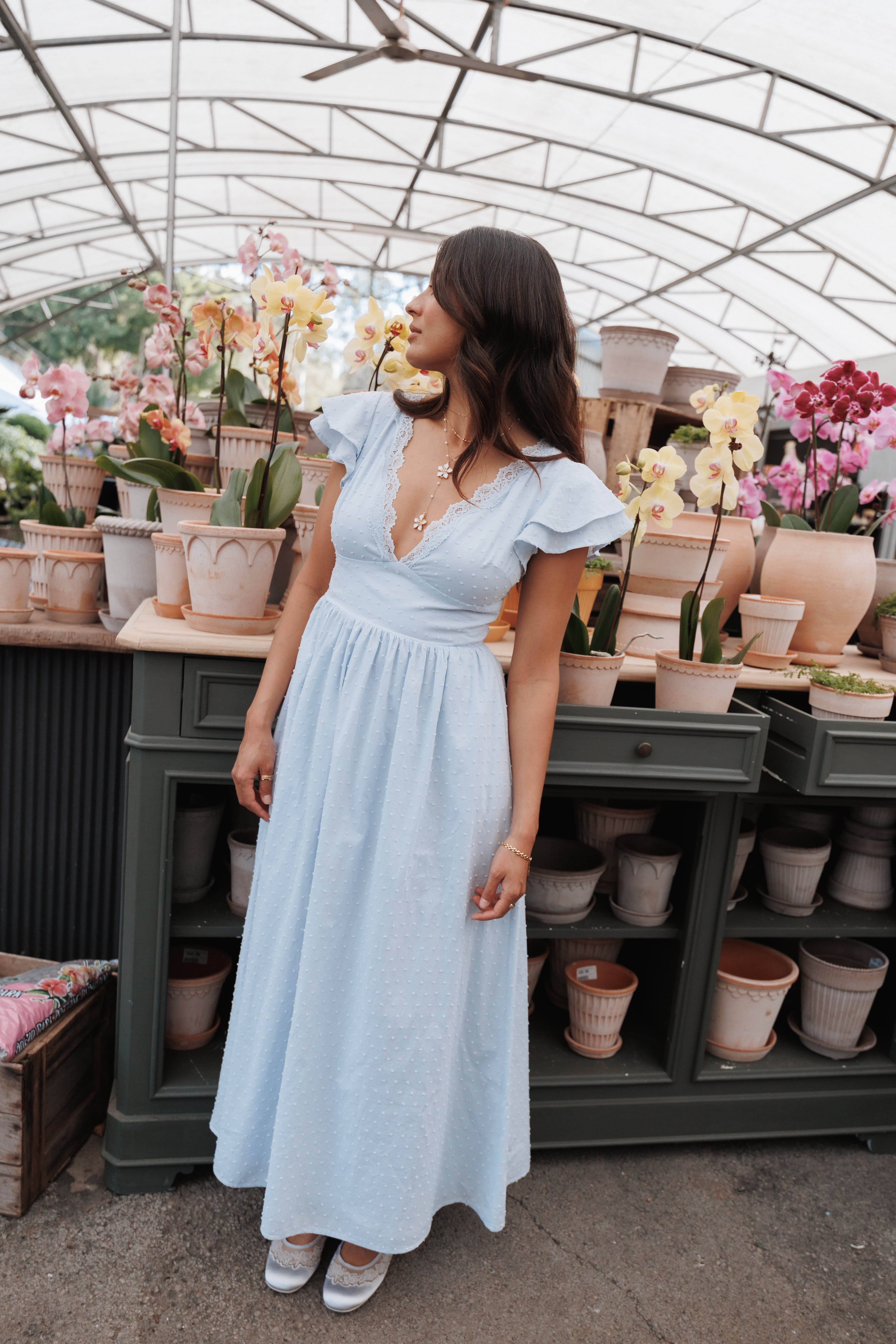 DRESSES Angelica Midi Dress - Icy Blue