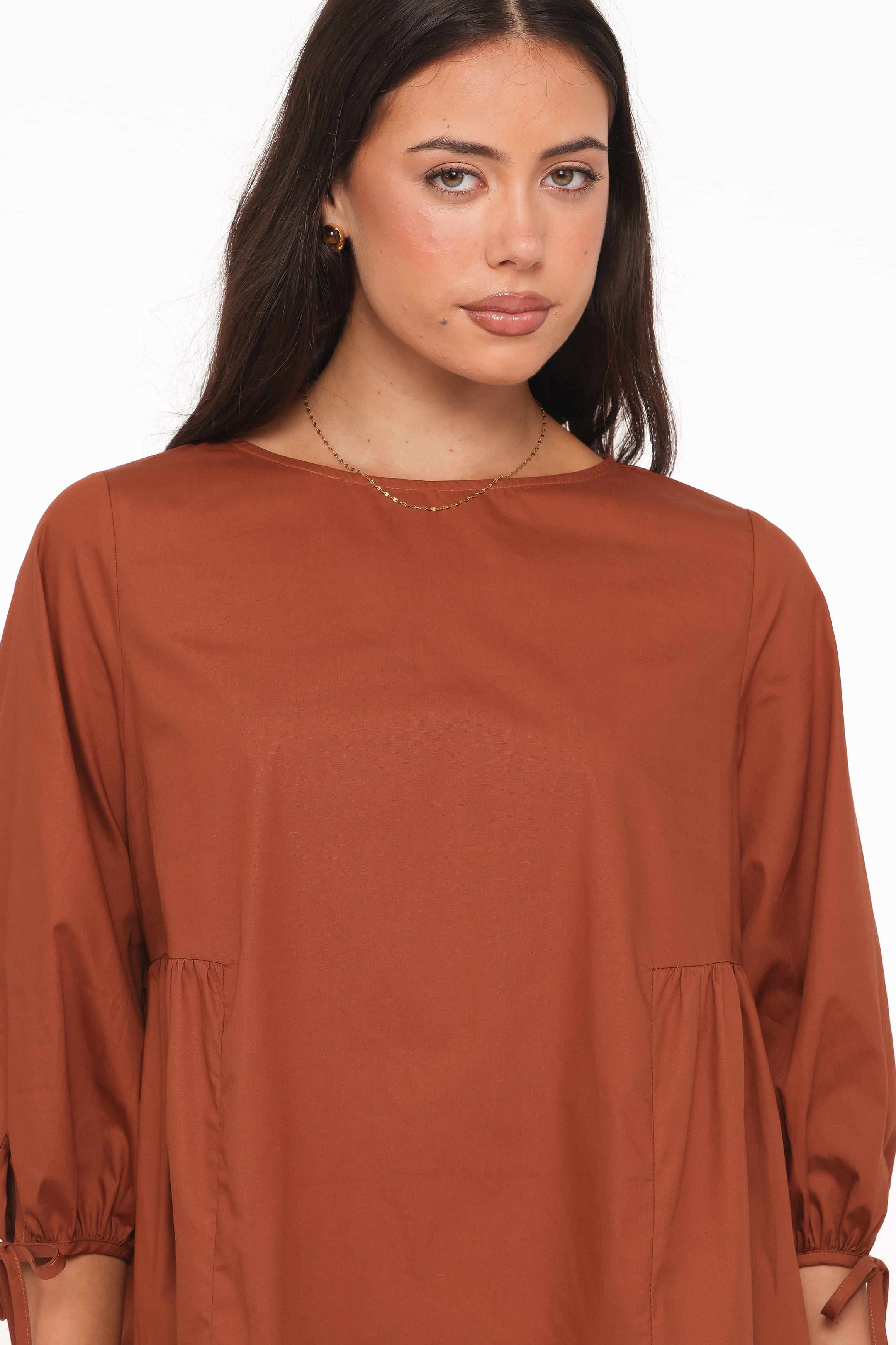 DRESSES Arthur Long Sleeve Mini Dress - Camel