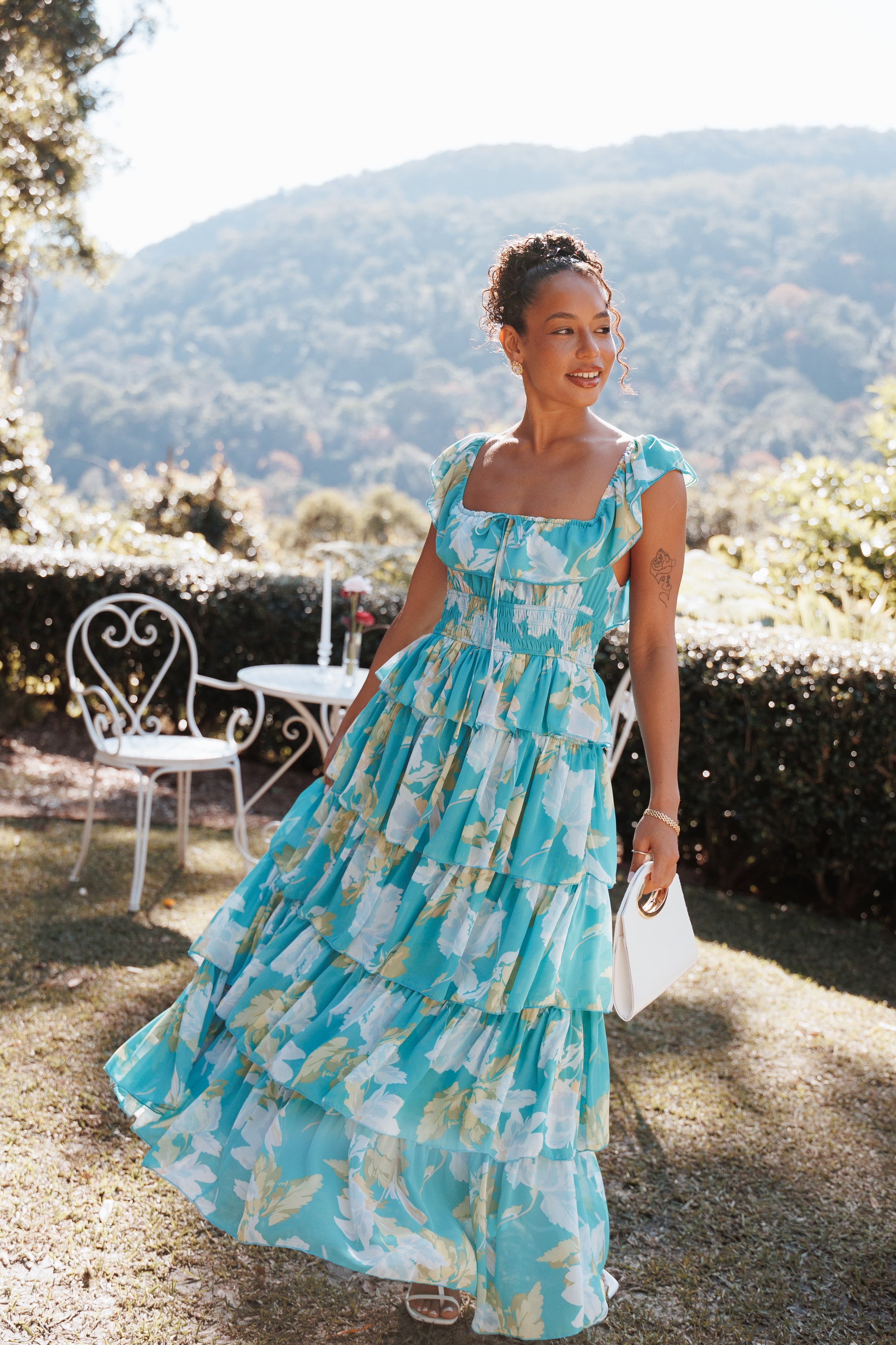 DRESSES Belle Maxi Dress - Aqua Floral