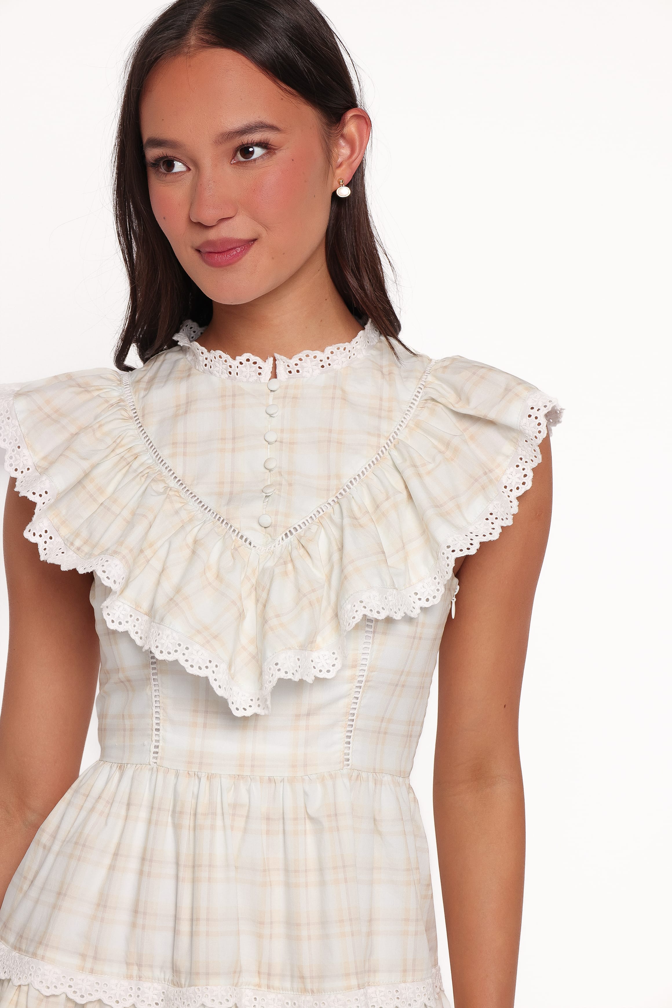 DRESSES Benowa Mini Dress - Butter Yellow Plaid