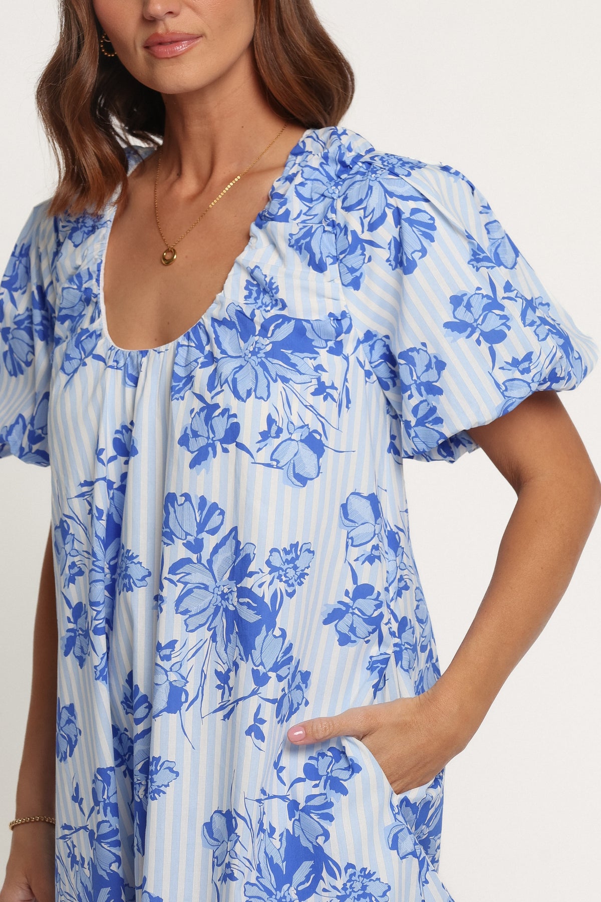 DRESSES Bertine Mini Dress - Paisley Blue Stripe