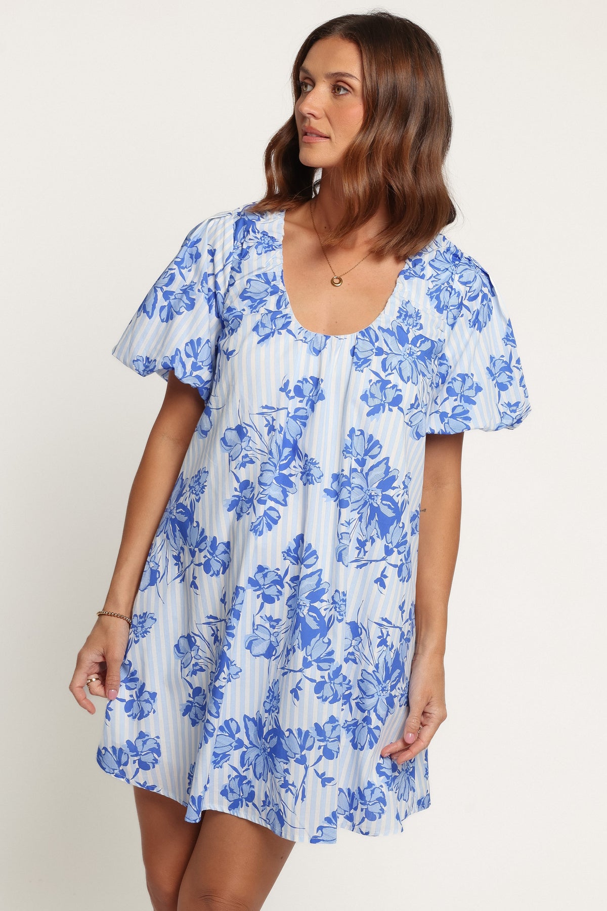 DRESSES Bertine Mini Dress - Paisley Blue Stripe