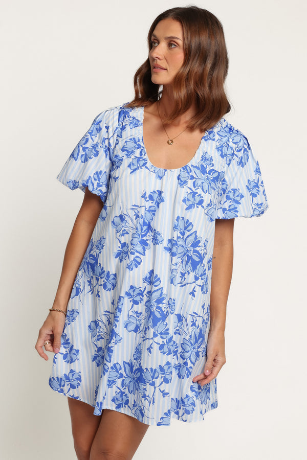 DRESSES Bertine Mini Dress - Paisley Blue Stripe