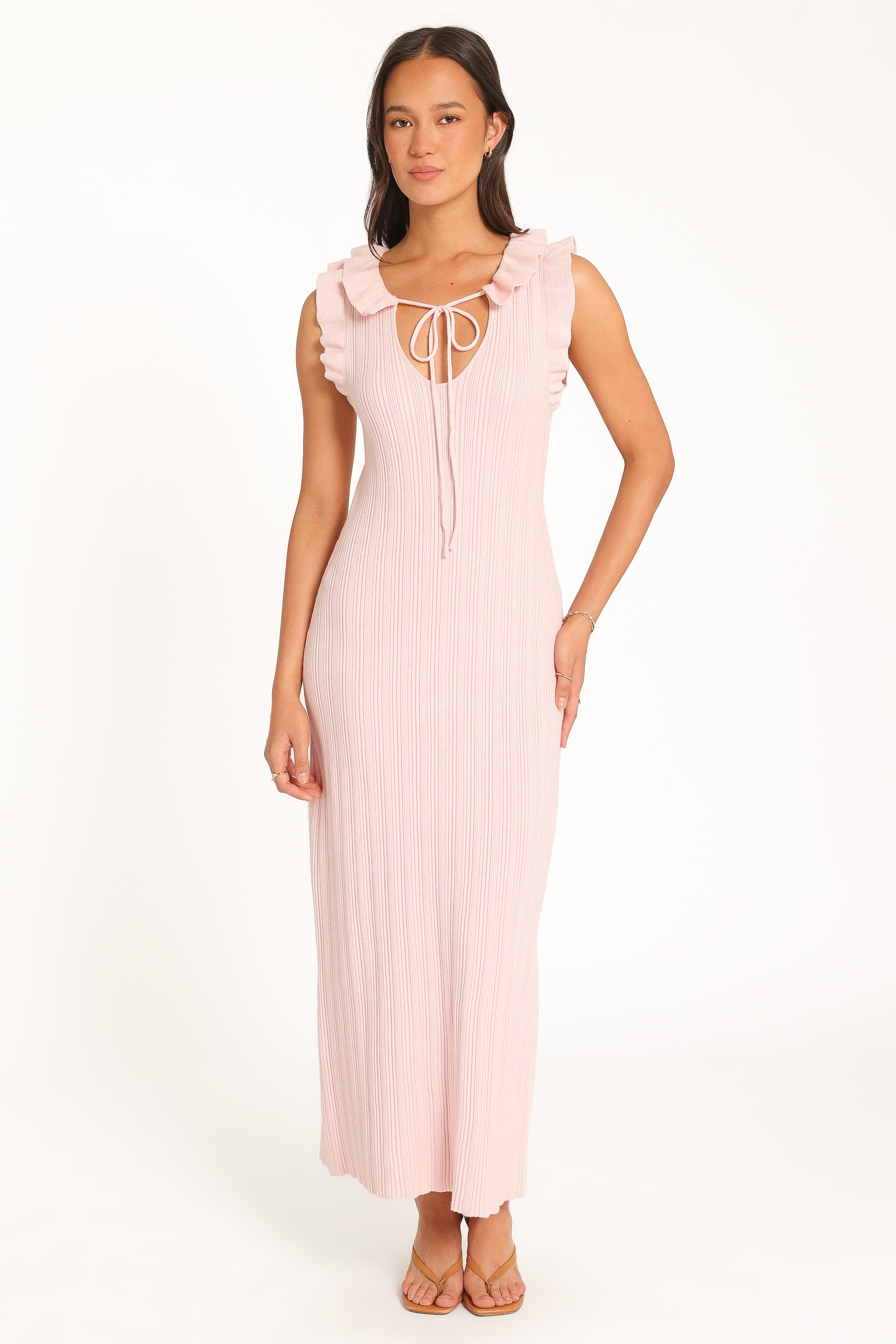 DRESSES Beverly Frill Knit Maxi Dress - Fairy Floss Pink