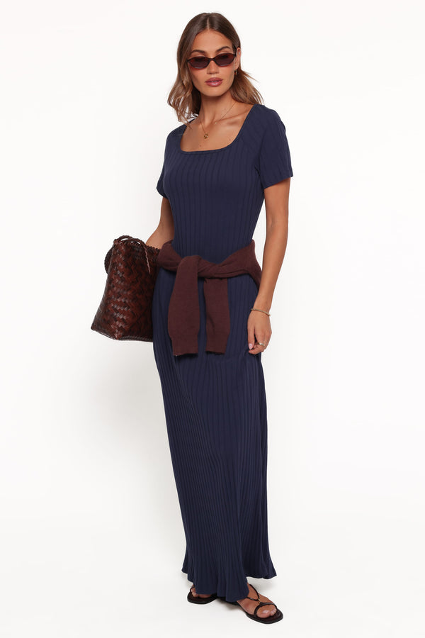 DRESSES Brenner Rib Knit Maxi Dress - Navy