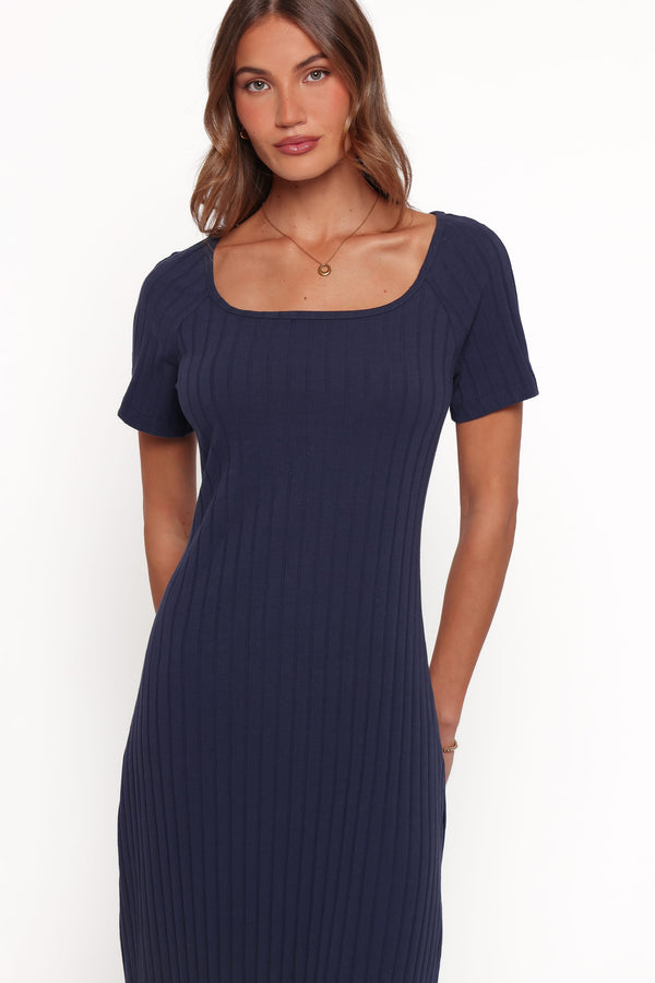 DRESSES Brenner Rib Knit Maxi Dress - Navy