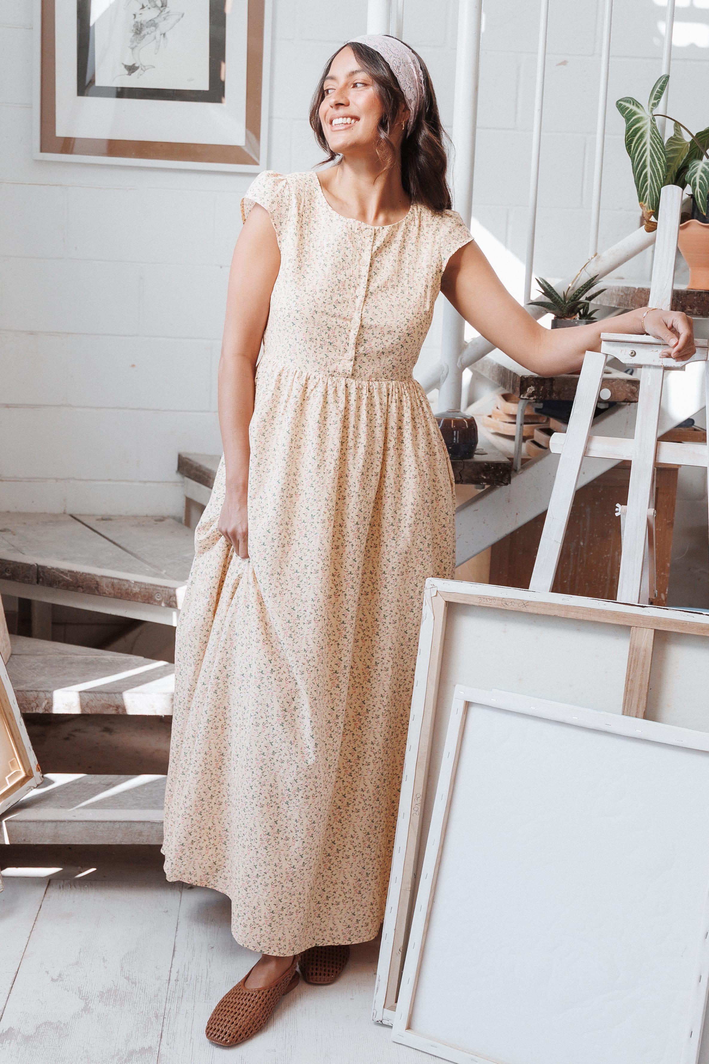 DRESSES Cadwin Maxi Dress - Yellow Ditsy Floral
