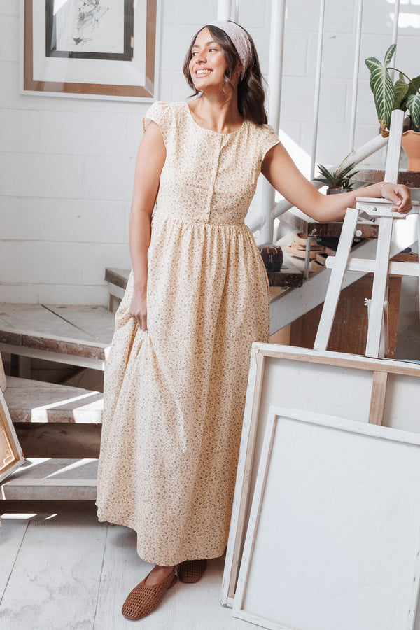 DRESSES Cadwin Maxi Dress - Yellow Ditsy Floral