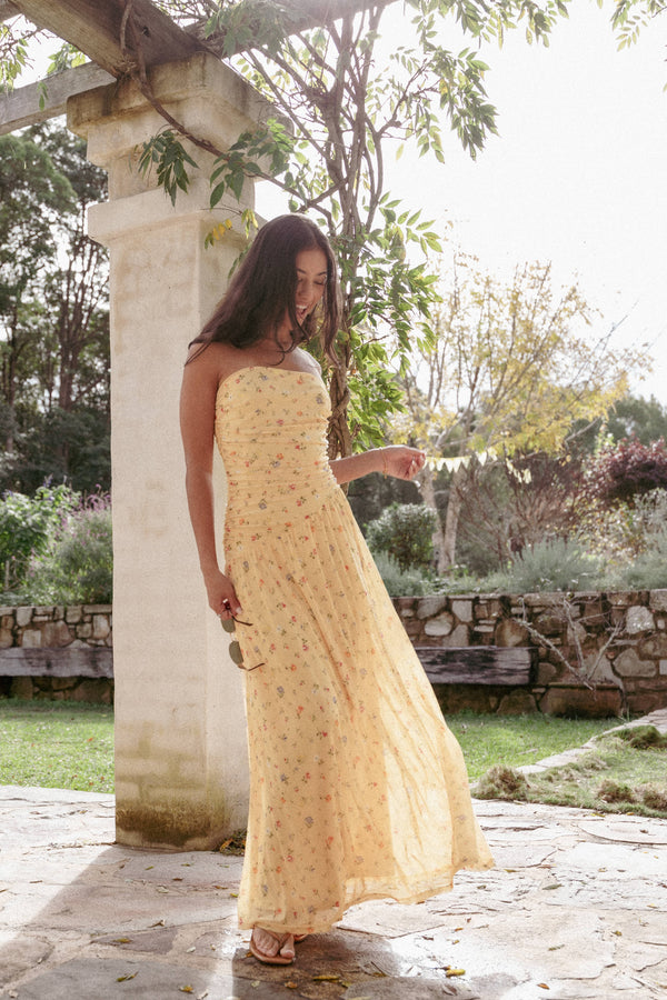 DRESSES Calypso Maxi Dress - Yellow Meadow