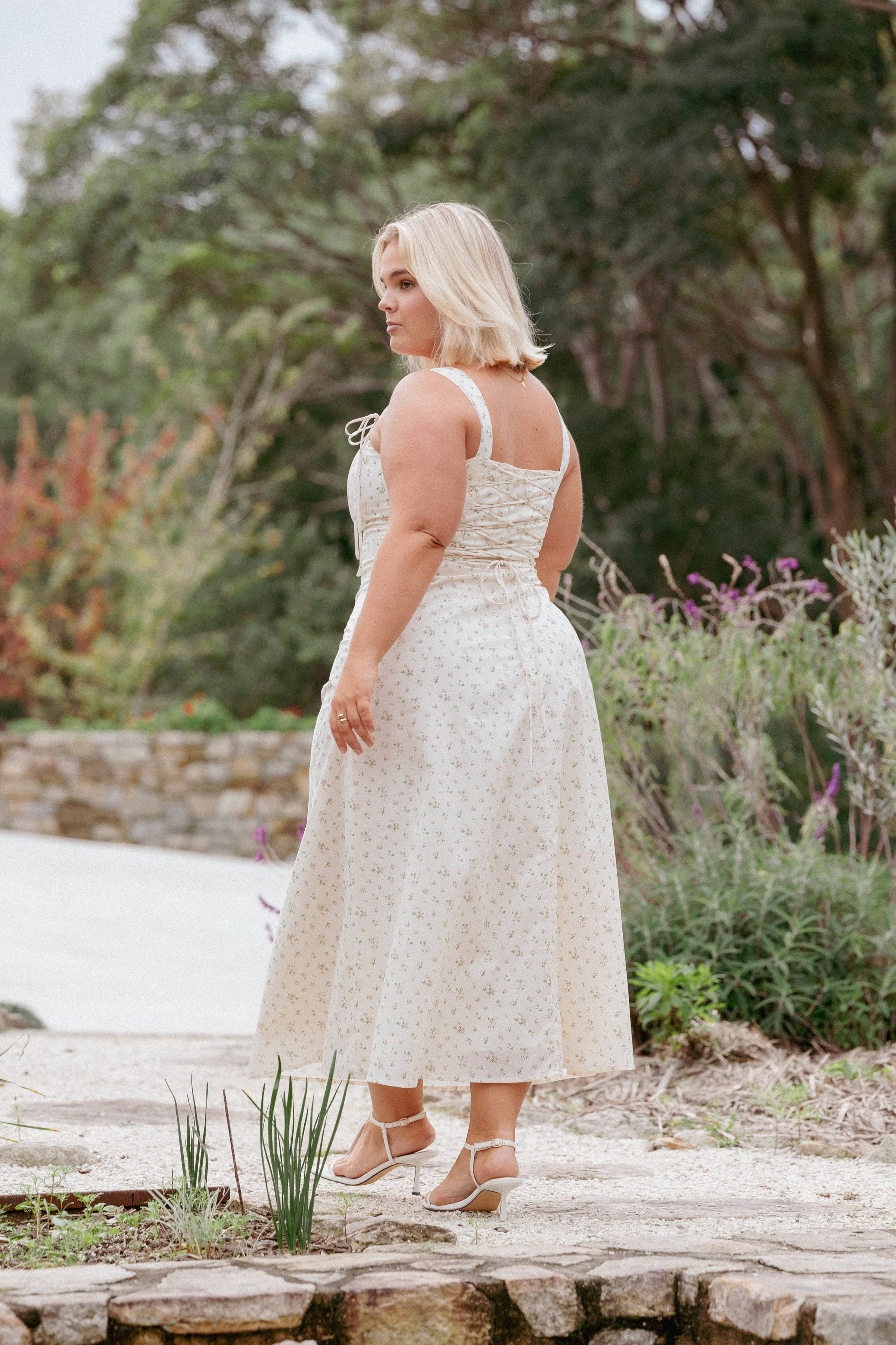 DRESSES Clarissa Midi Dress - White Betty