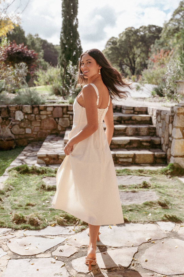 DRESSES Cosima Midi Dress - Cream