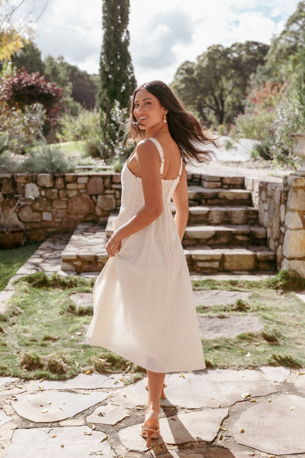 DRESSES Cosima Midi Dress - Cream