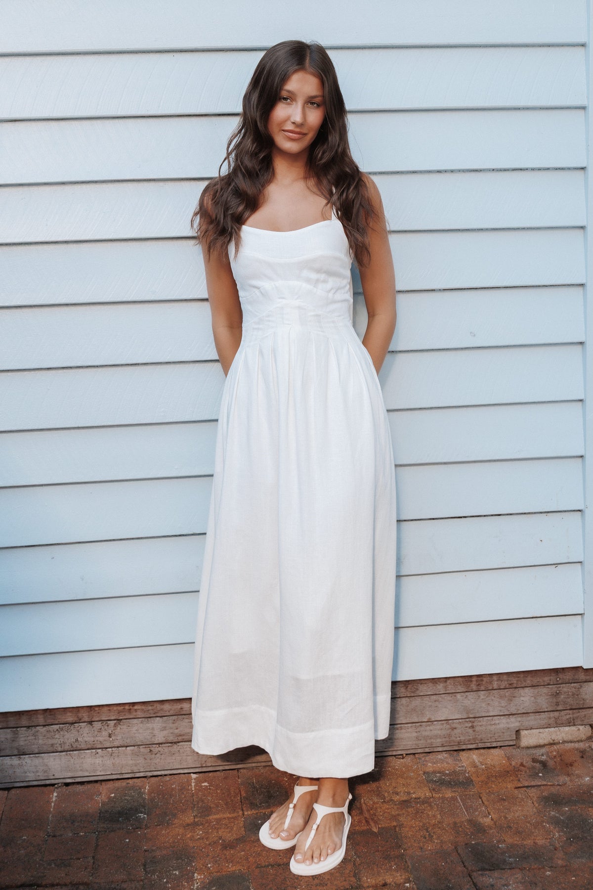 DRESSES Dante Midi Dress - White